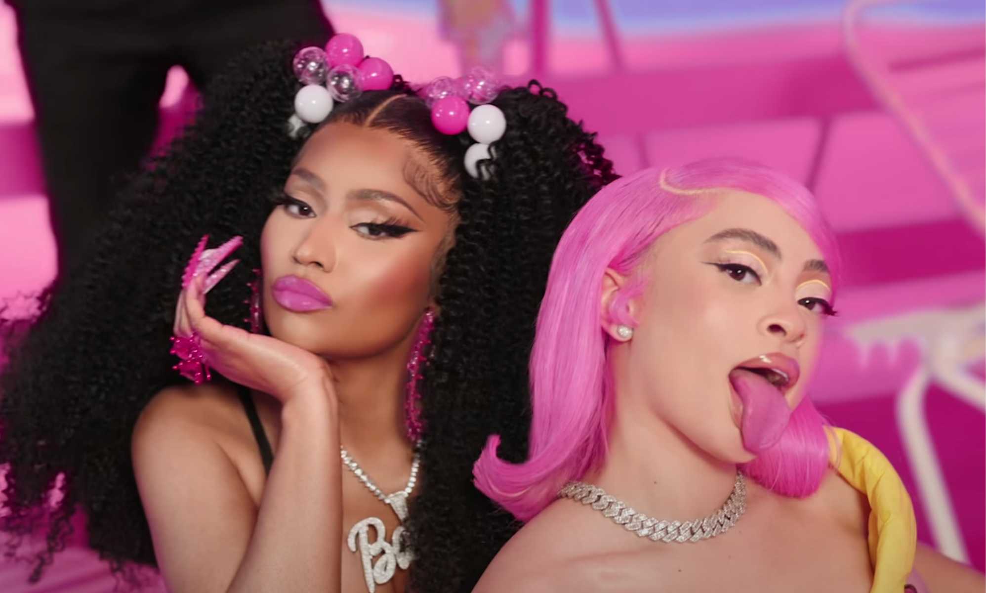 Nicki Minaj and Ice Spice in the Barbie World music video