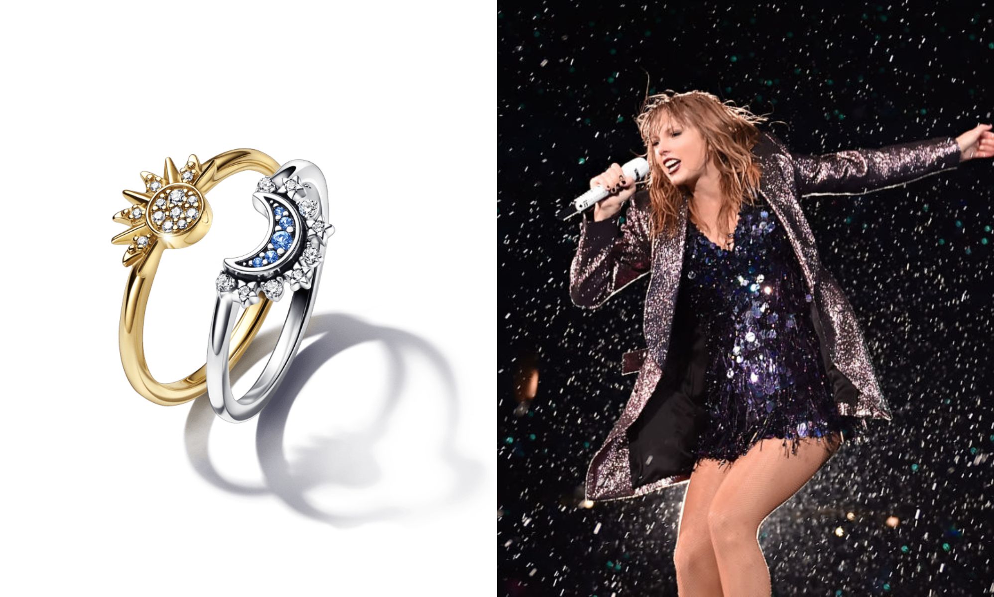 Taylor Swift fans are selling out these sun and moon rings from Pandora.