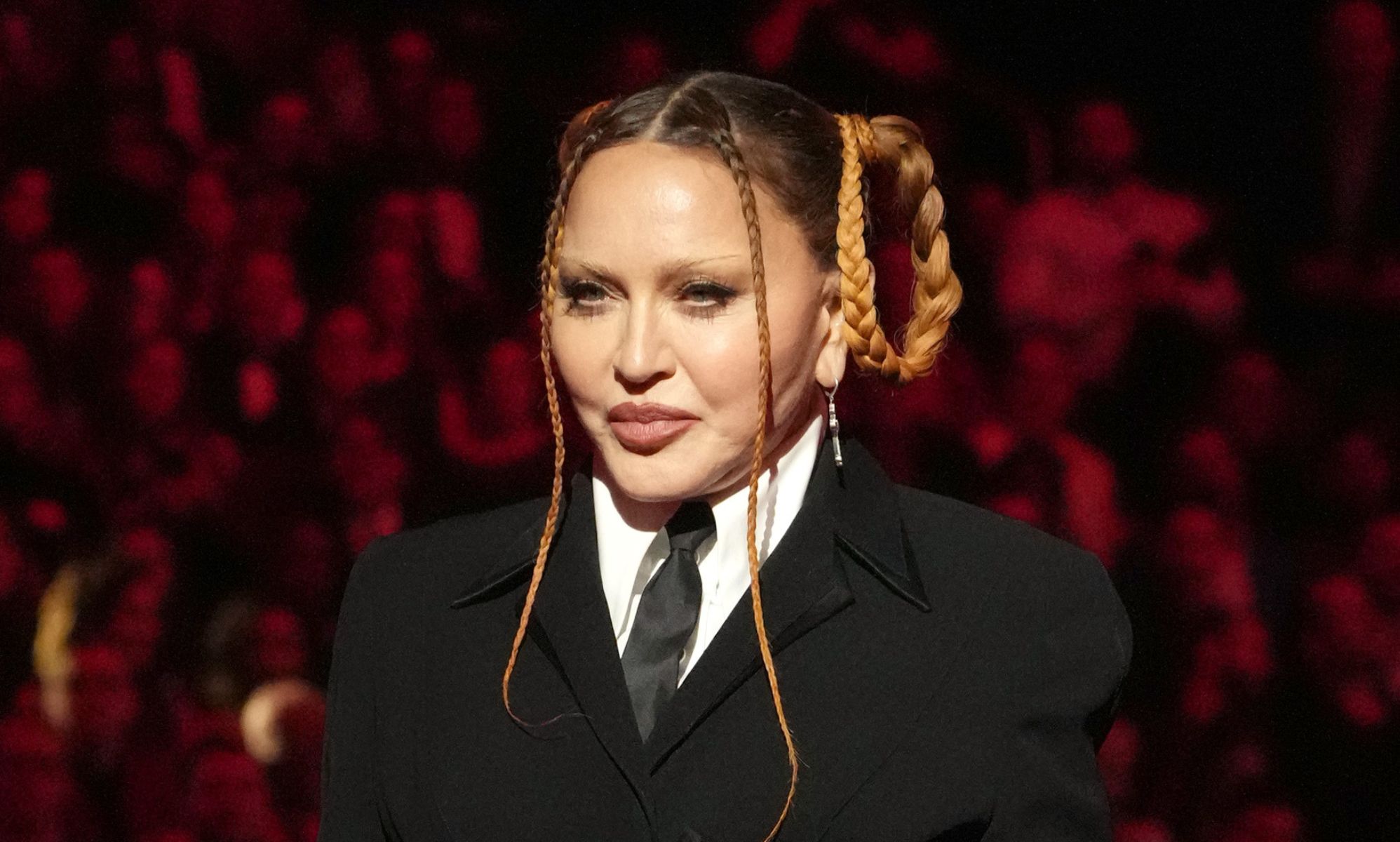 Madonna on stage at the 2023 Grammy Awards.