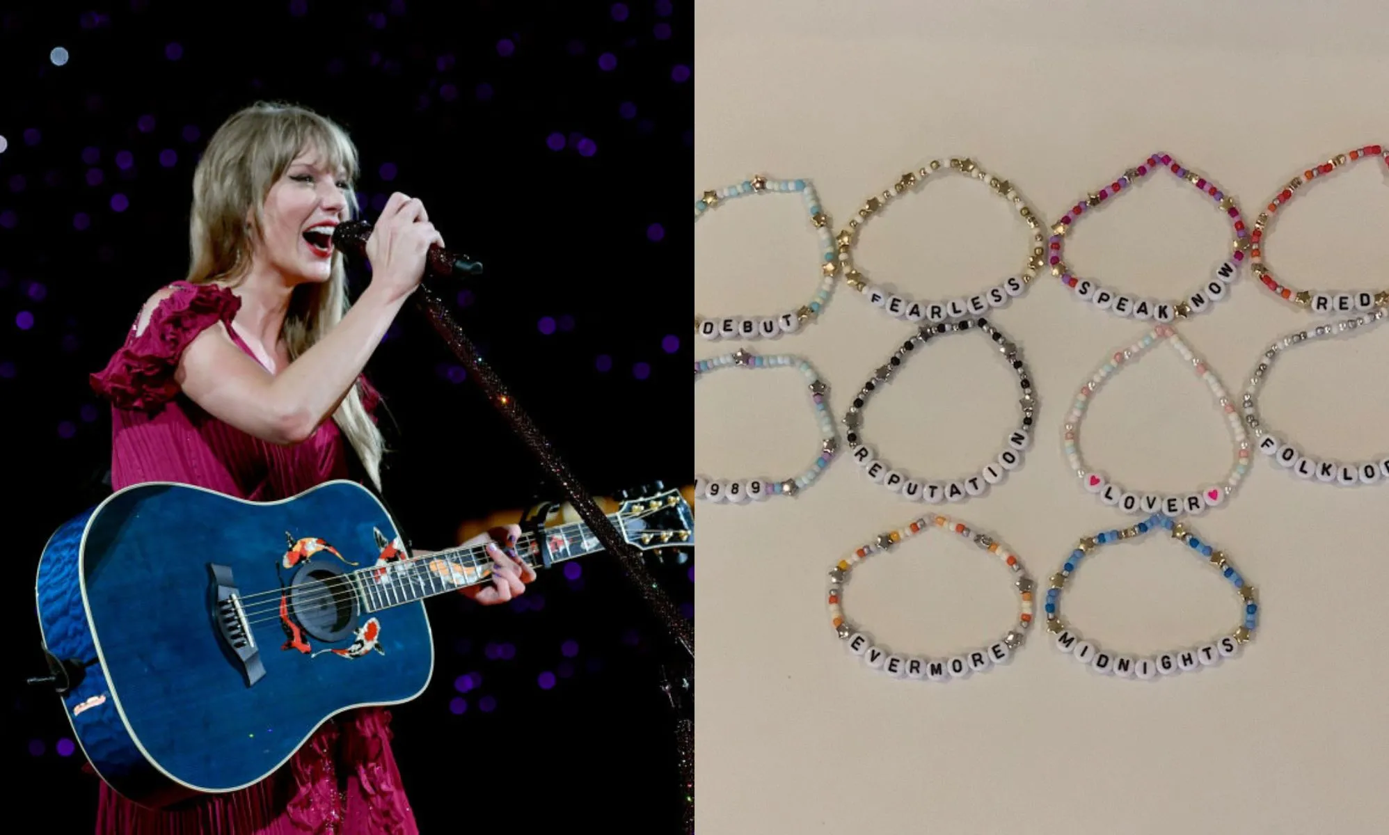 Taylor Swift fans are designing cute Eras Tour bracelets.