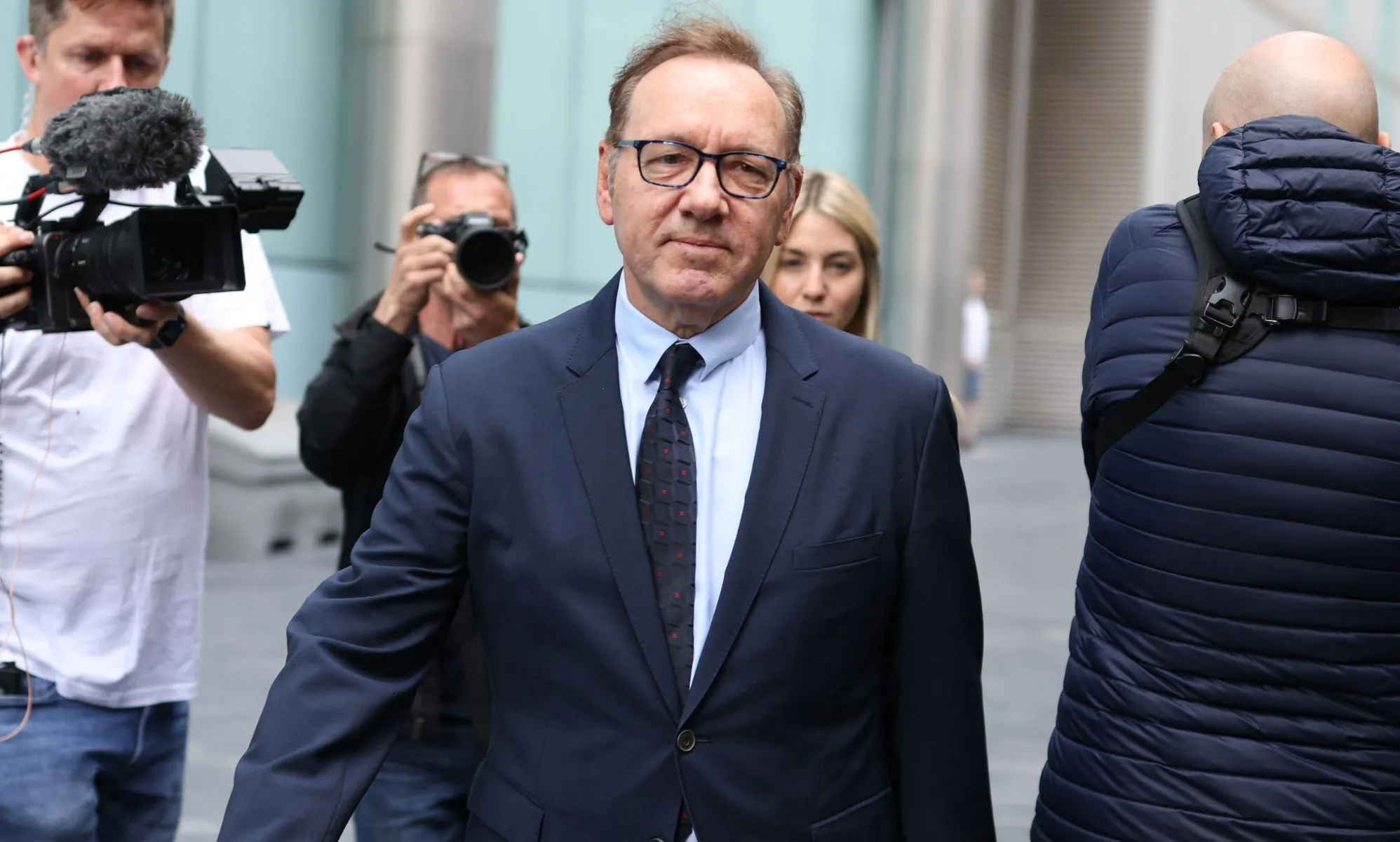 Kevin Spacey arrives at Southwark Crown Court.