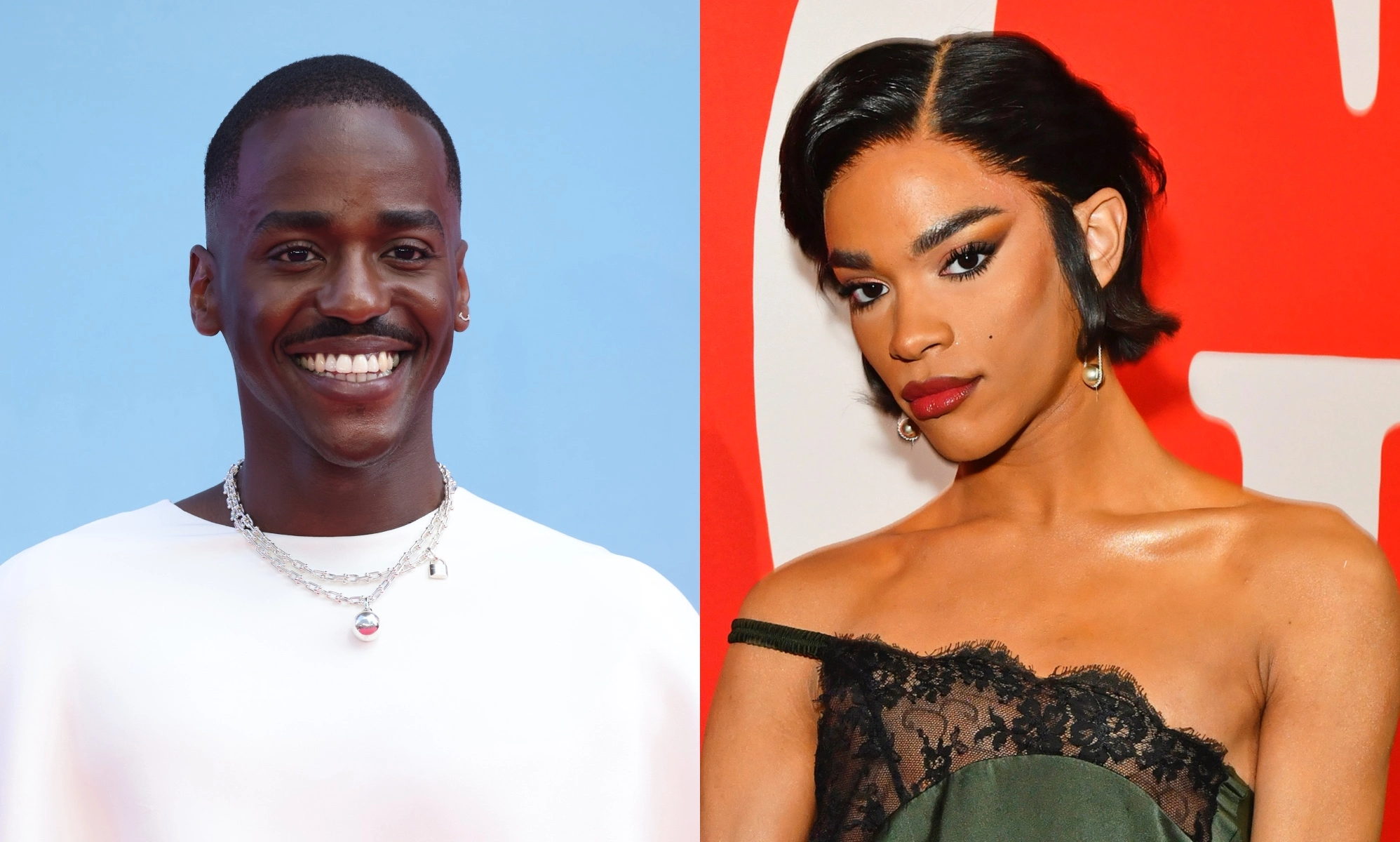 Ncuti Gatwa (L) and Yasmin Finney (R) will appear together in Doctor Who.