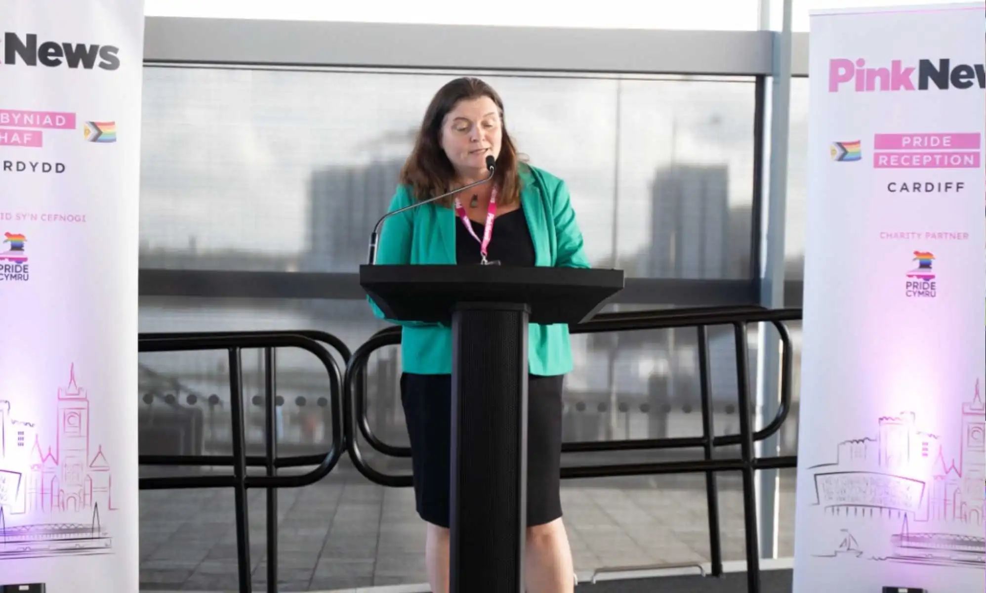 Sioned Williams at PinkNews Summer Cardiff Pride Reception