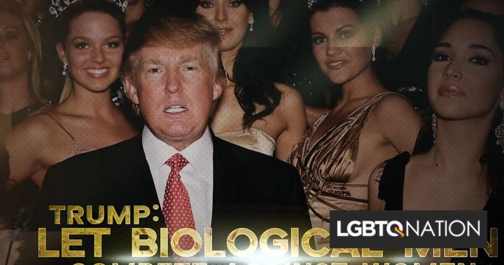 El nuevo anuncio de DeSantis PAC ataca a Trump por permitir que una mujer trans compita en un concurso de belleza