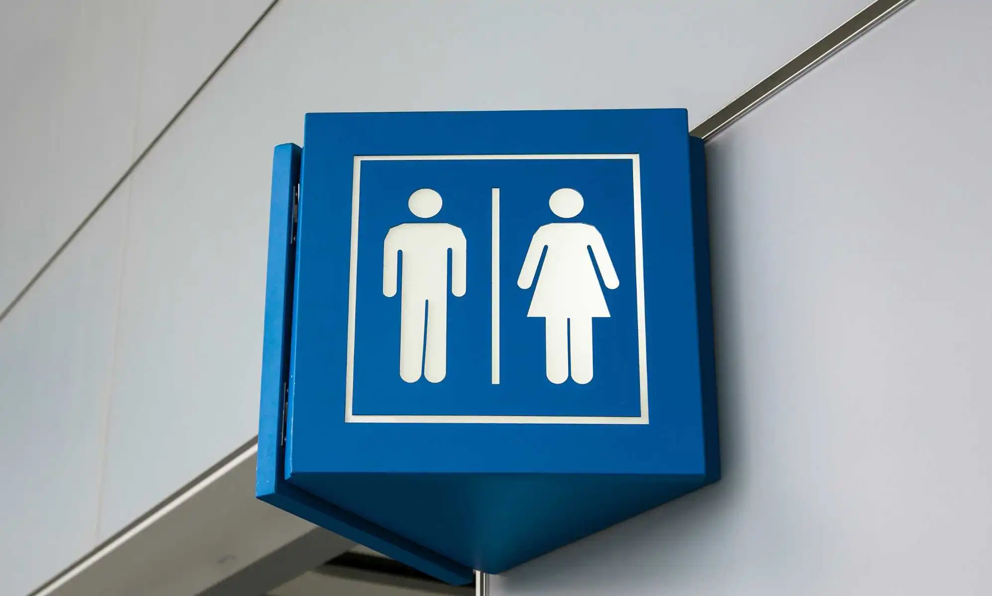 Male and female toilets sign