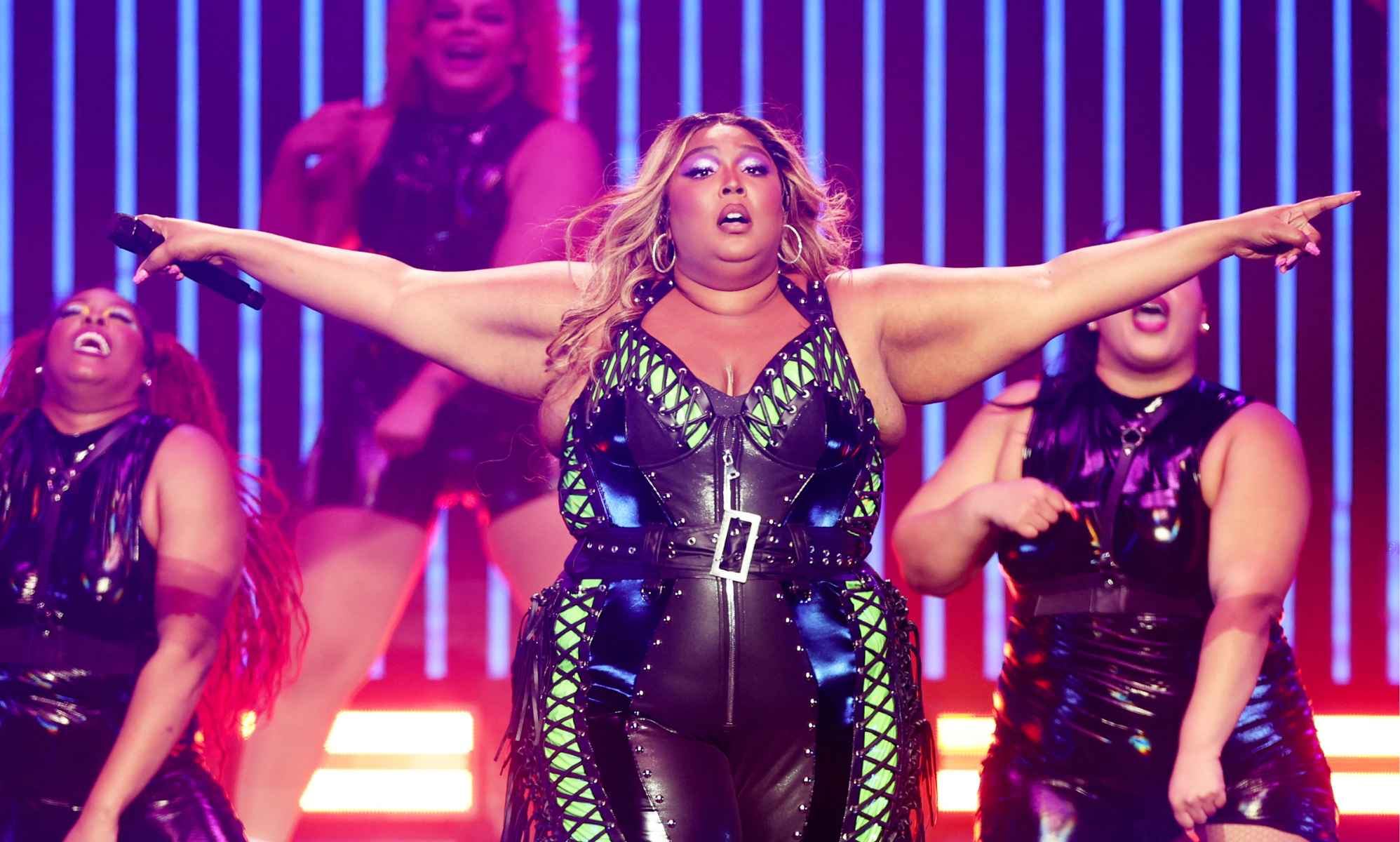 Pop superstar Lizzo has addressed allegations of sexual harassment and weight-shaming (Getty)