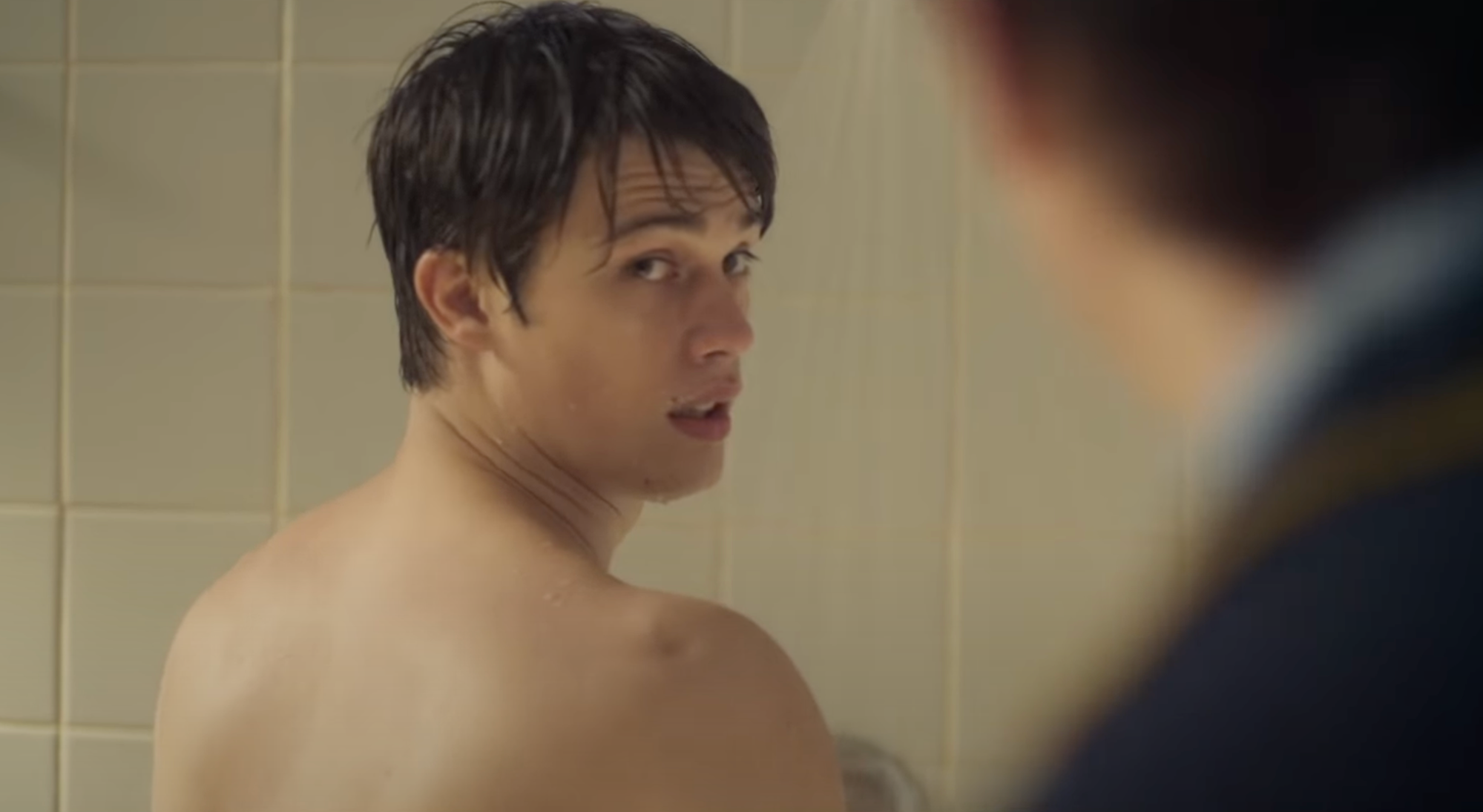 Nicholas Galitzine as closeted gay rugby player Conor Masters in 2016 film Handsome Devil