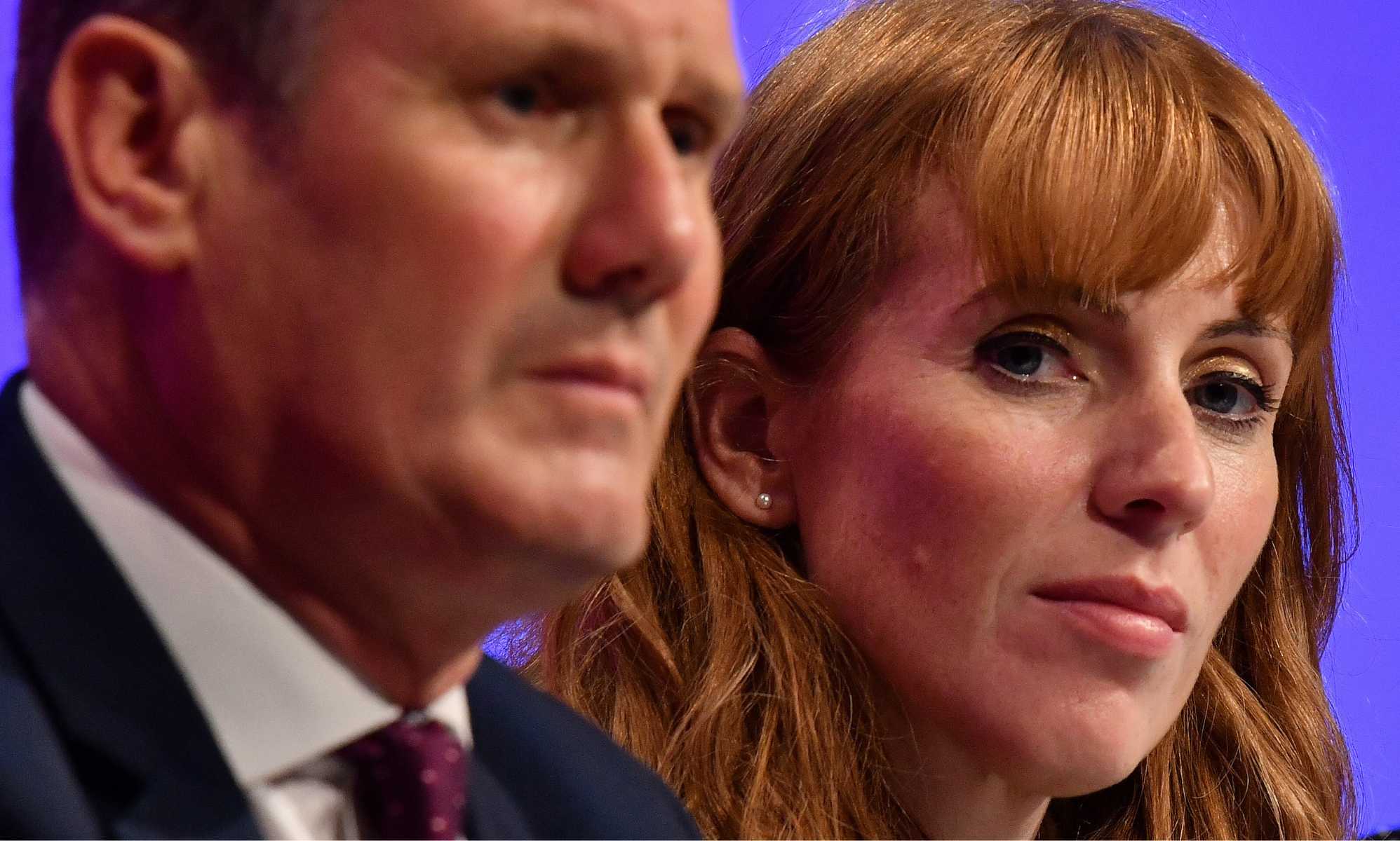 Angela Rayner (R) and Keir Starmer (L)