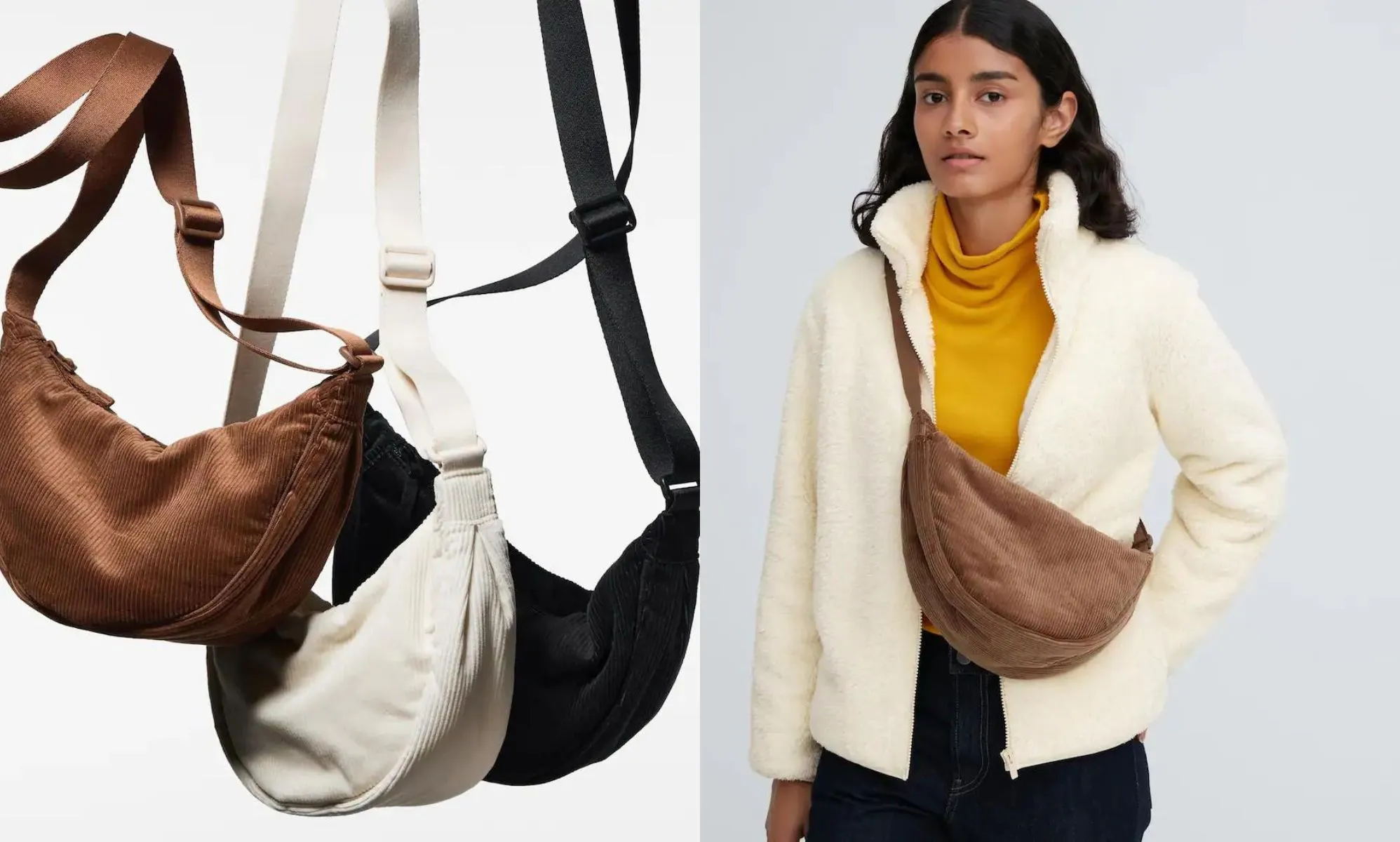 The new edition of the Uniqlo crossbody bag is perfect for the winter months.