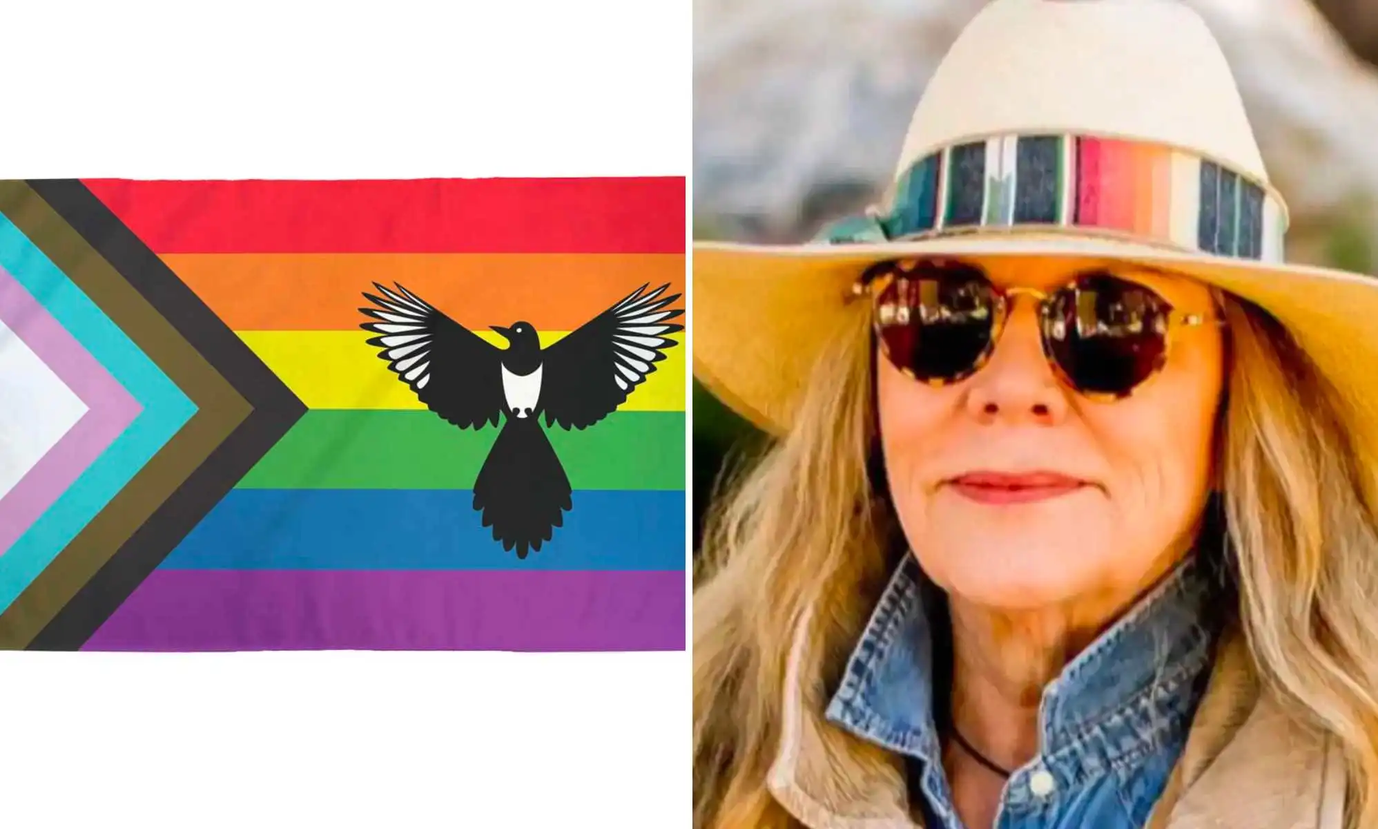 A magpie Pride flag has been created in memory of LGBTQ+ ally Lauri Carleton.