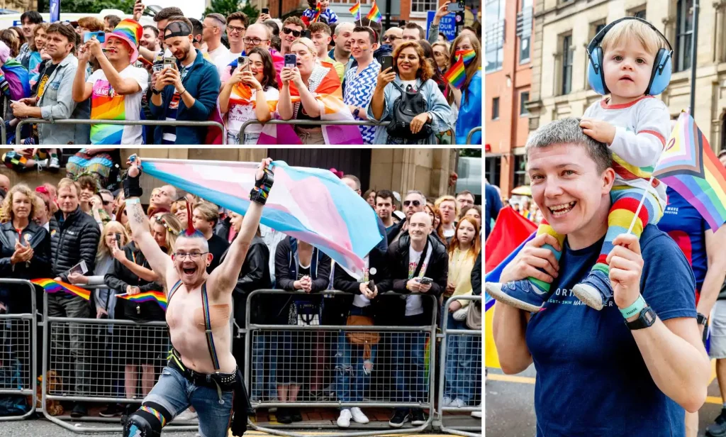 Manchester Pride 2023 celebrated 10 years of marriage equality with a wedding-themed parade.