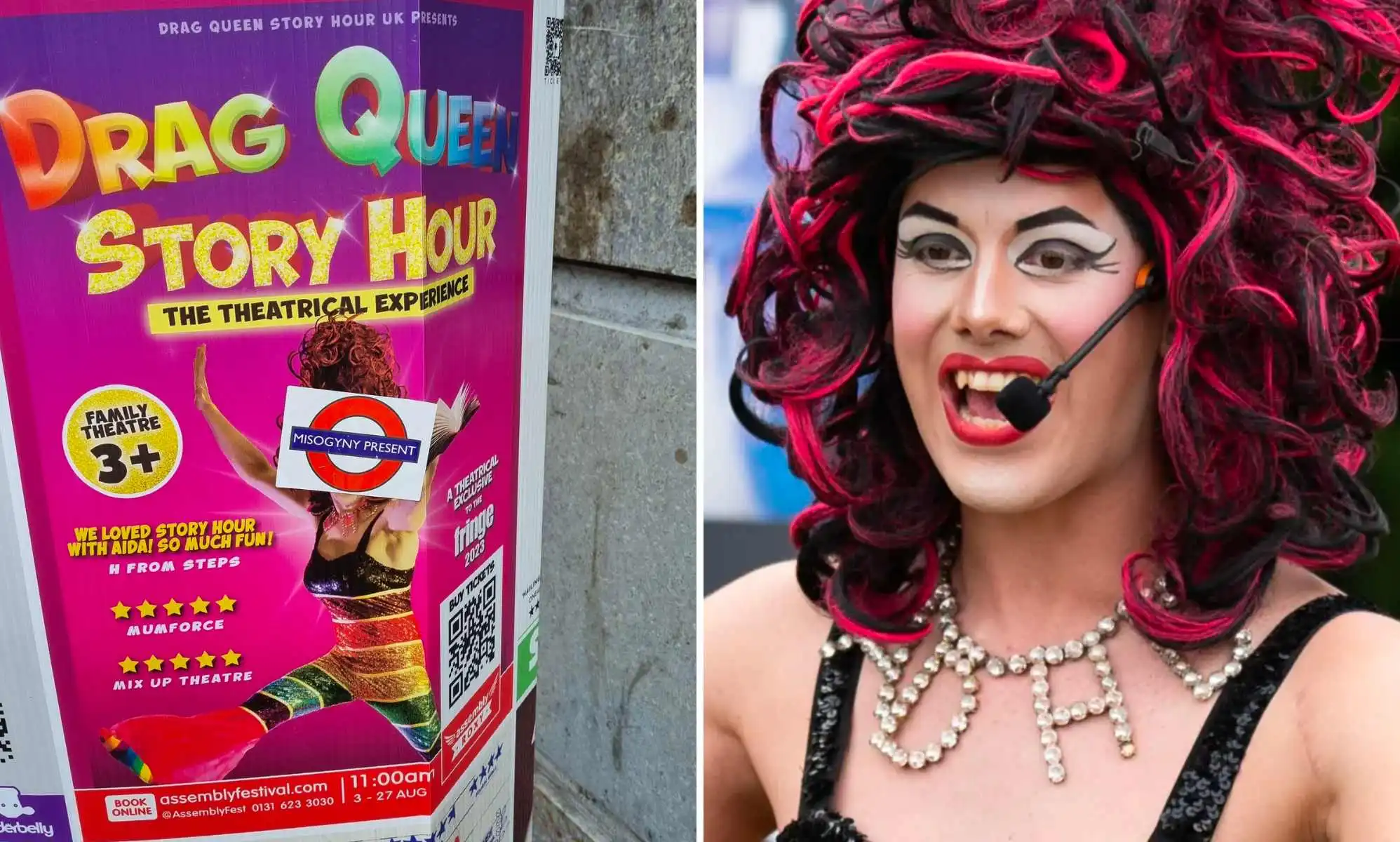Aida H Dee 'no va a ninguna parte' después de que los fanáticos anti-drag desfiguran los carteles de Edinburgh Fringe