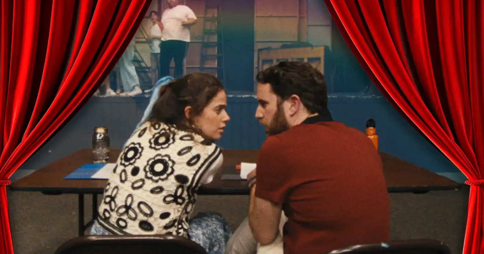Ben Platt and Molly Gordon in Theater Camp.