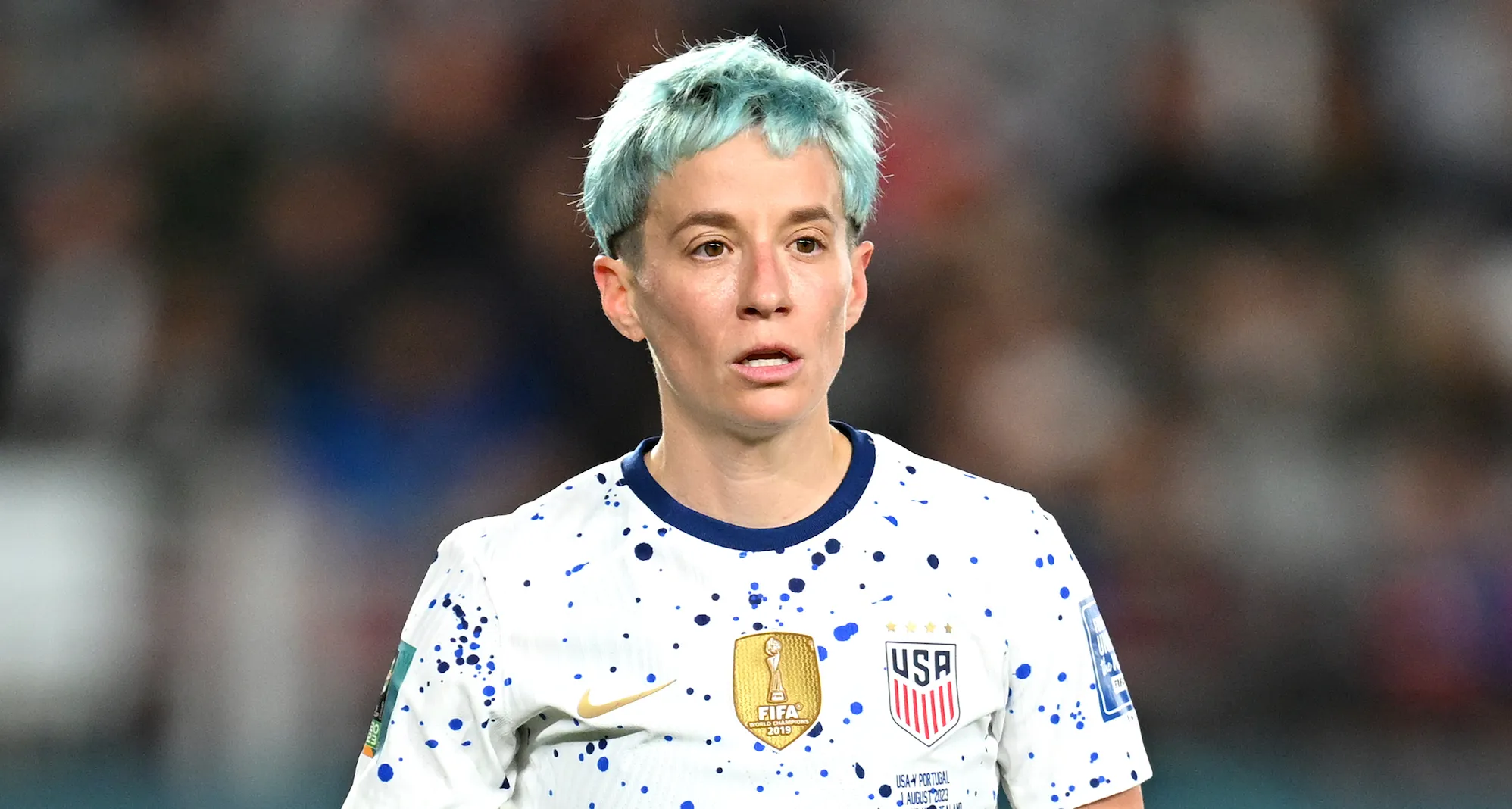 AUCKLAND, NEW ZEALAND - AUGUST 01: Megan Rapinoe of USA is seen during the FIFA Women