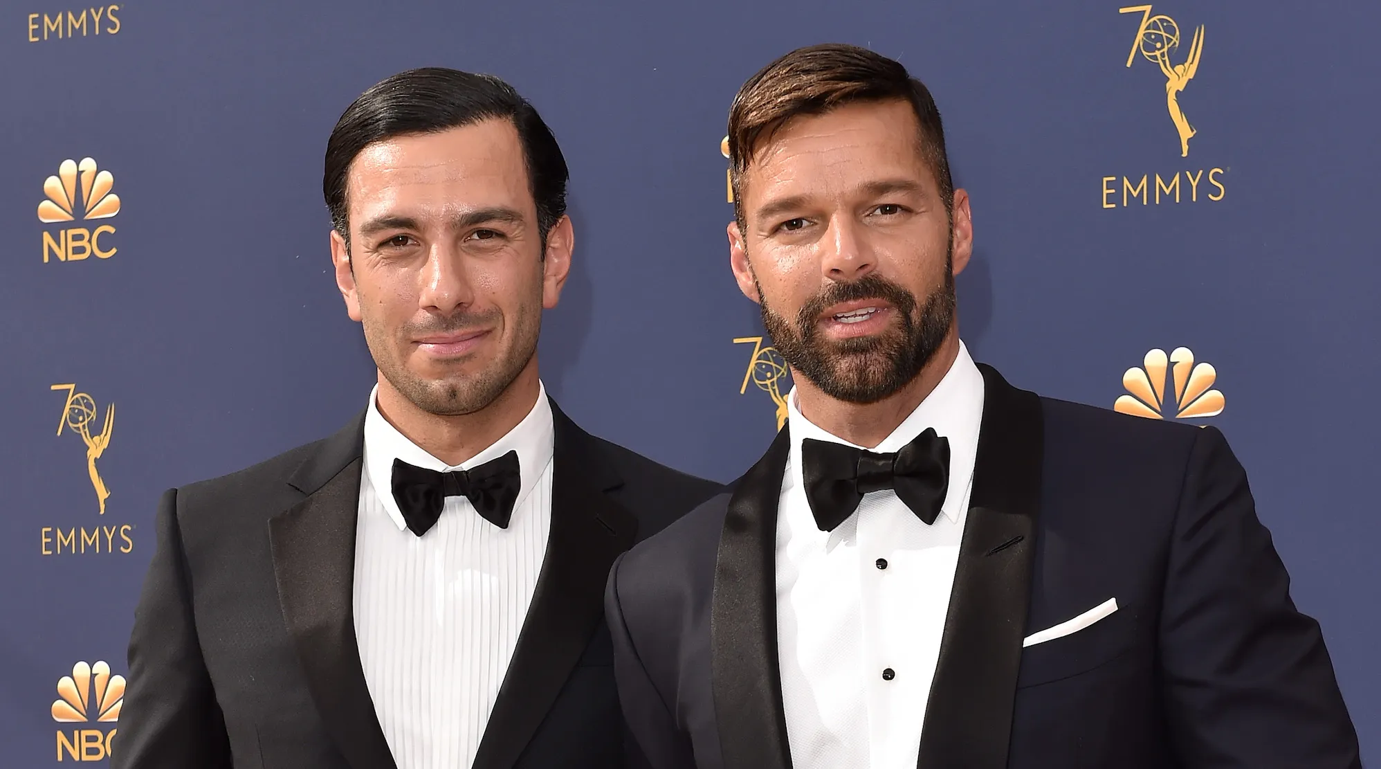 LOS ANGELES, CA - SEPTEMBER 17: Jwan Yosef and Ricky Martin attend the 70th Emmy Awards at Microsoft Theater on September 17, 2018 in Los Angeles, California. (Photo by Axelle/Bauer-Griffin/FilmMagic)
