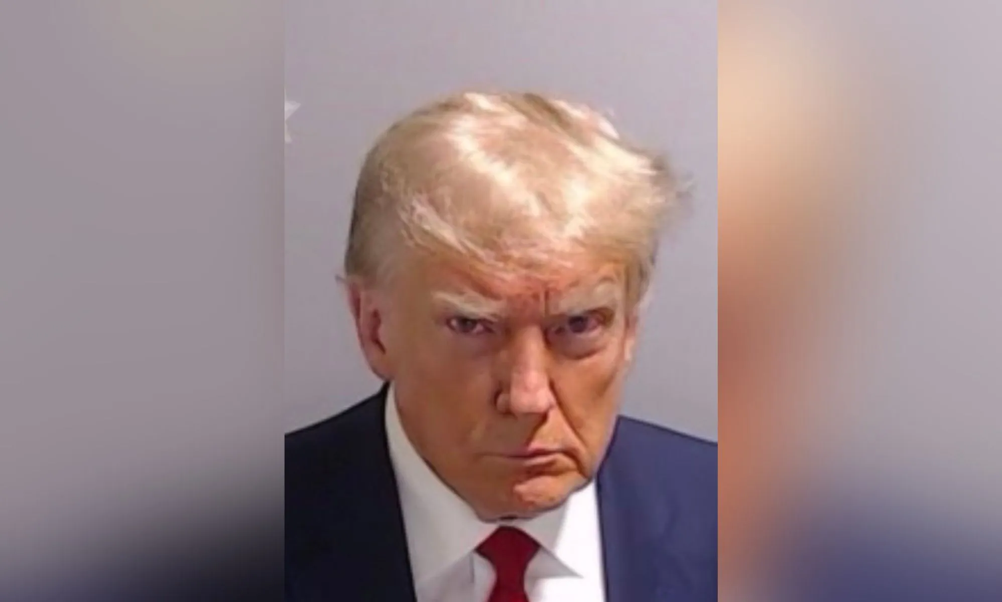 The Atlanta jail mugshot of indicted former president Donald Trump.