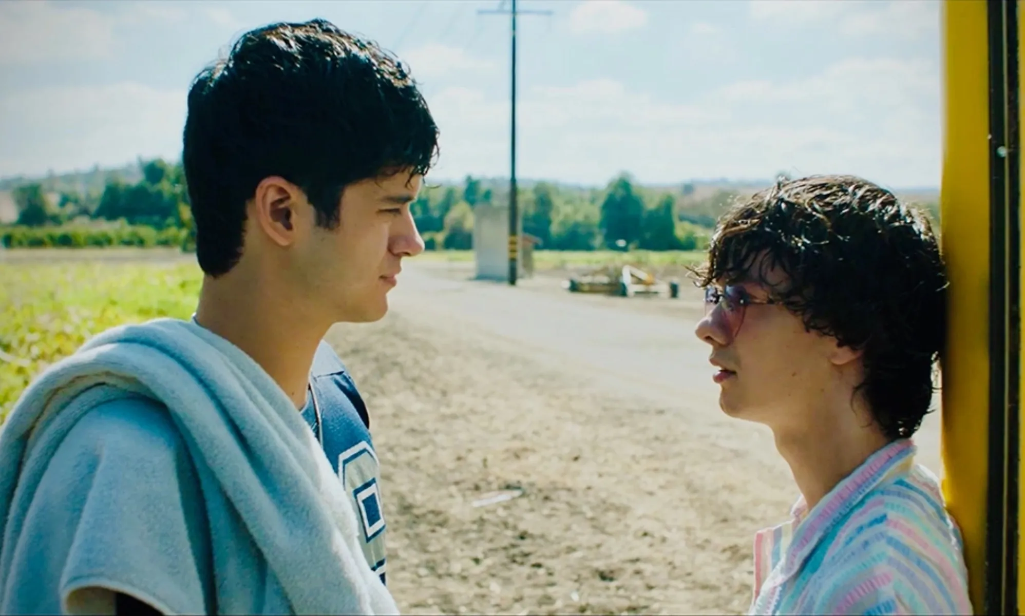 Max Pelayo as Aristotle (L) and Reese Gonzales as Dante (R).
