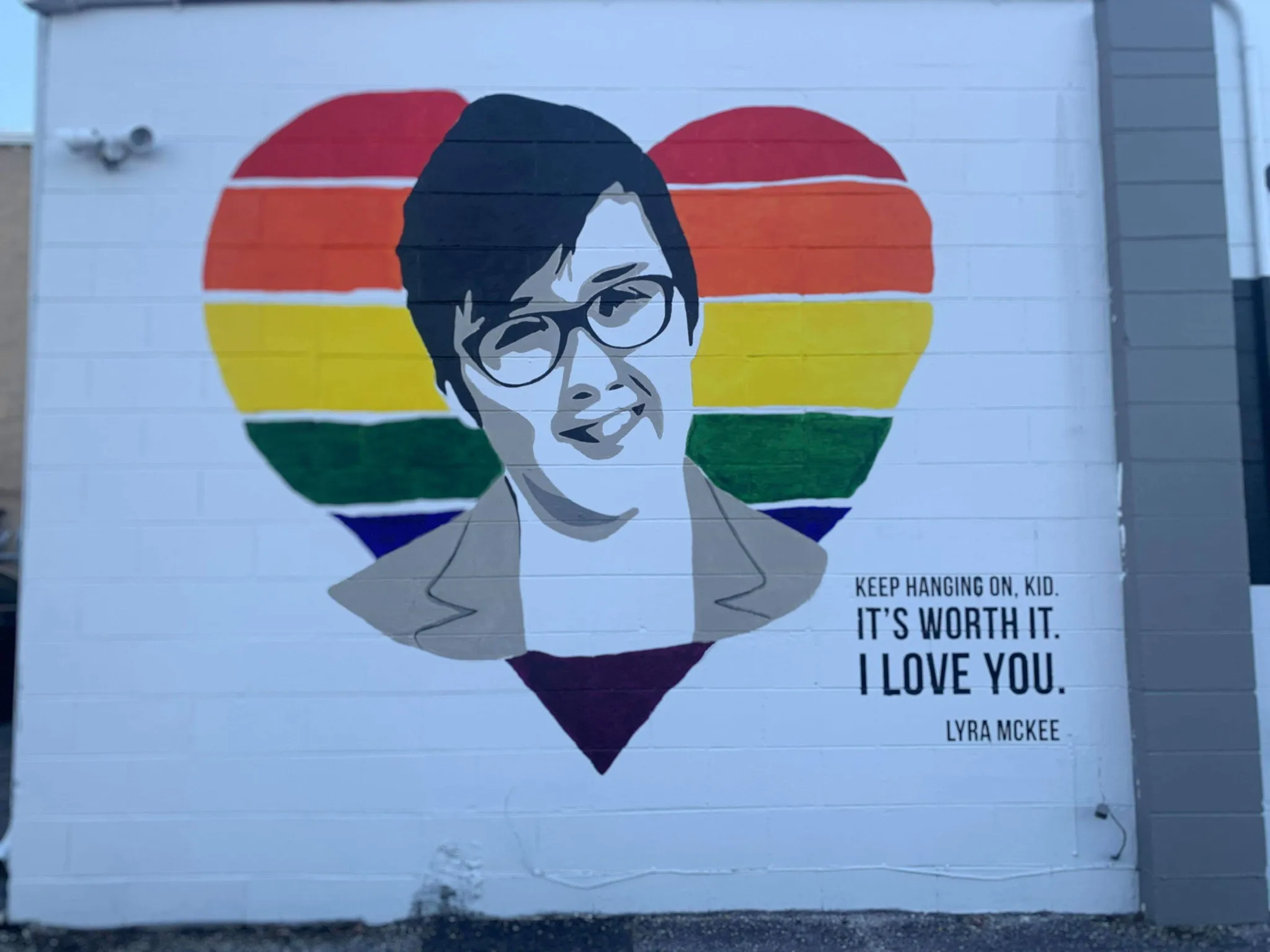 Lyra McKee mural in Orlando, Flordia.