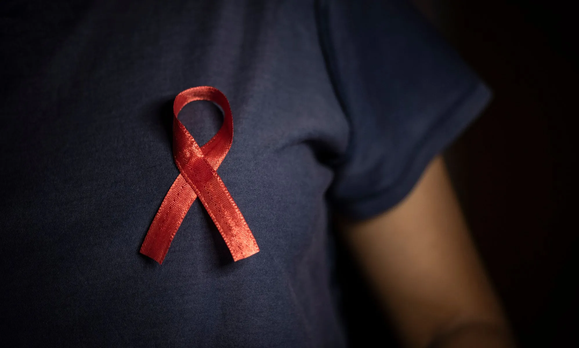 Stock image of a HIV awareness ribbon