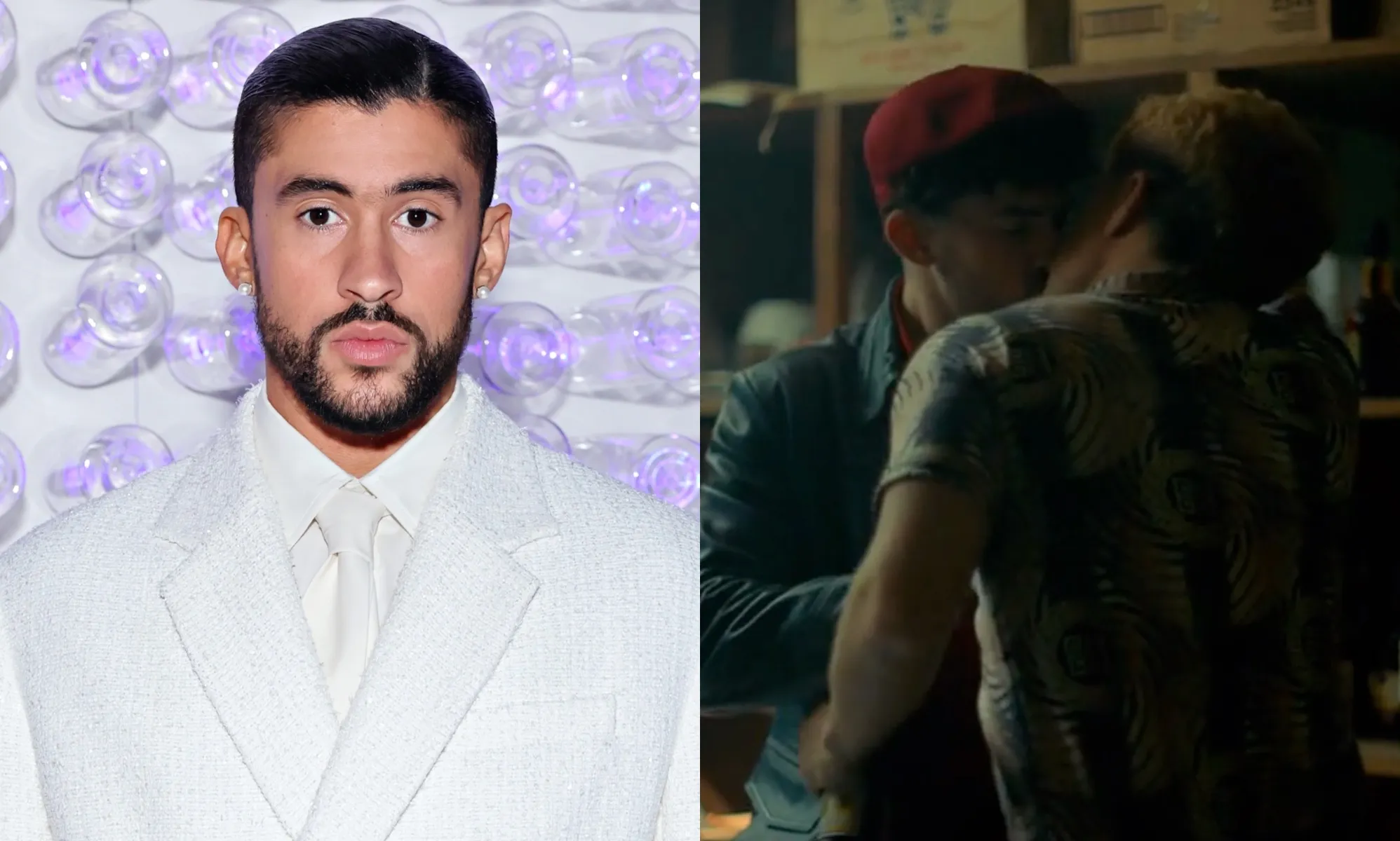 Bad Bunny saures passionate kiss with Gael Garcia Bernal in Prime Video