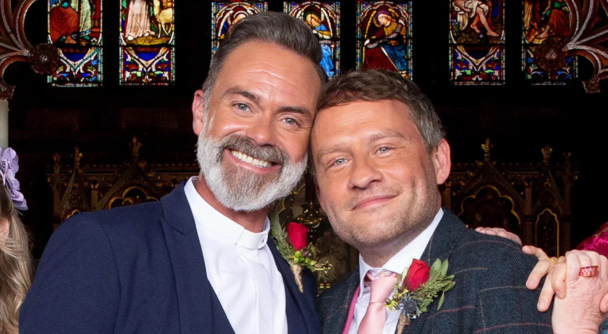 Peter Ash as Paul (L) and Daniel Brocklebank as Billy (R) in Coronation Street.