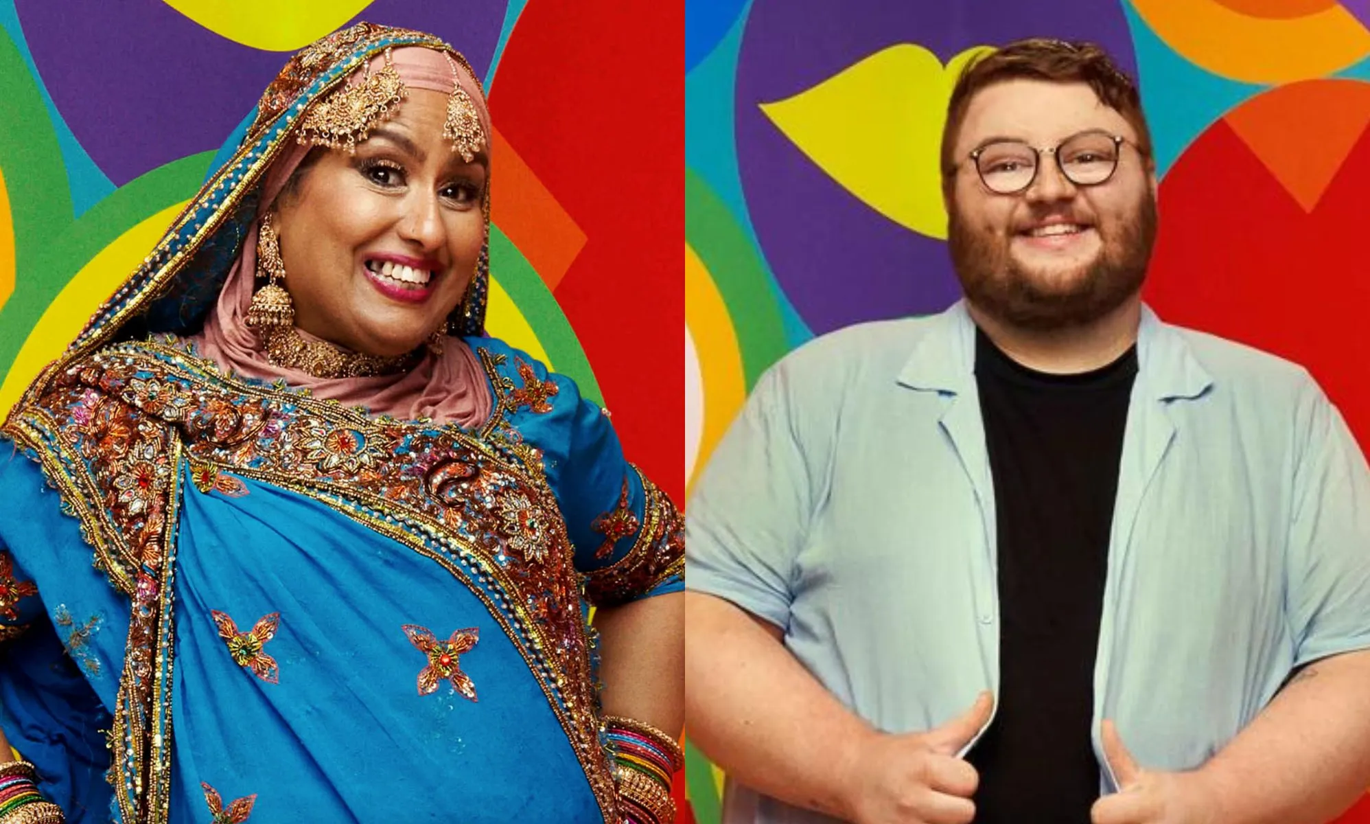 The promotional photos of Farida and Jenkin, Big Brother UK housemates.