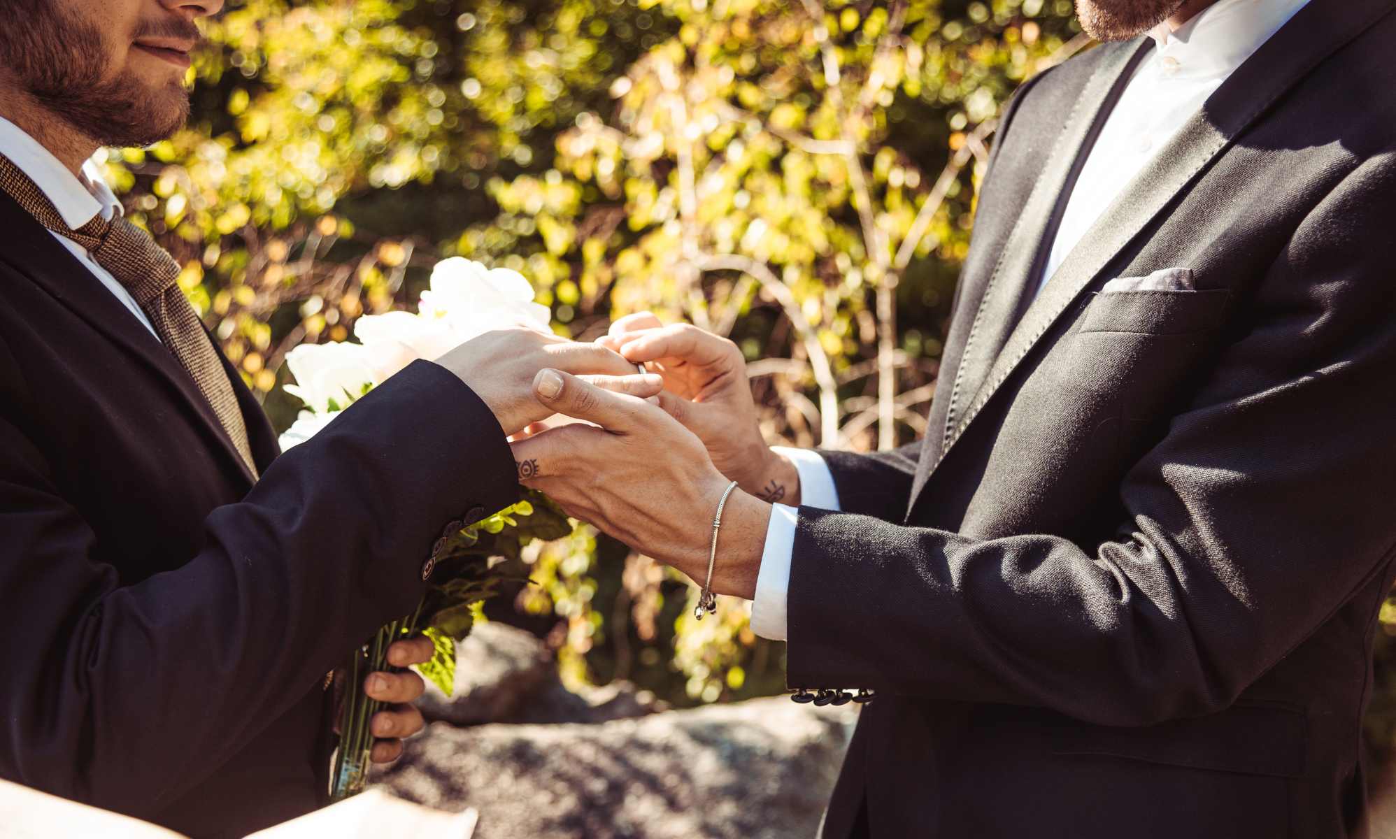 Two men getting married