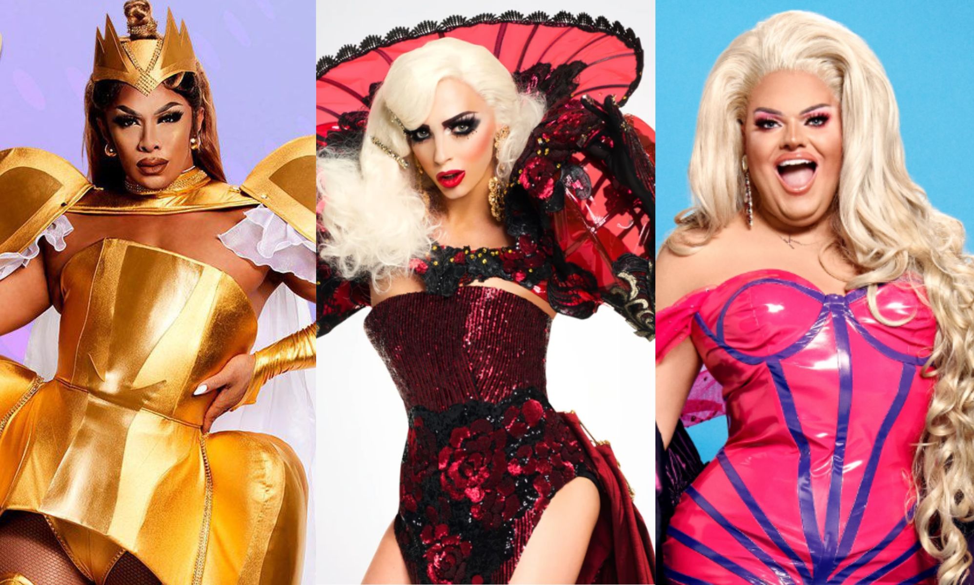 The Drag Race promo photos of Kween Kong, Alyssa Edwards and Kitty Scott-Claus.
