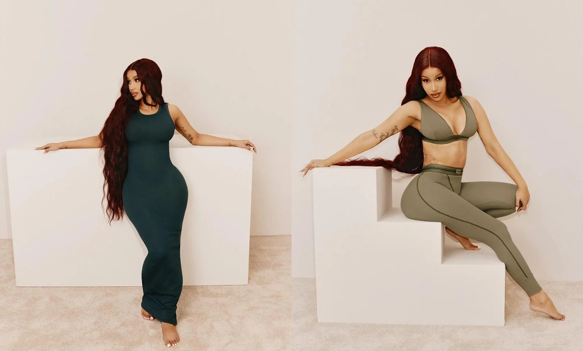 Cardi B stars in a new campaign for Kim Kardashian