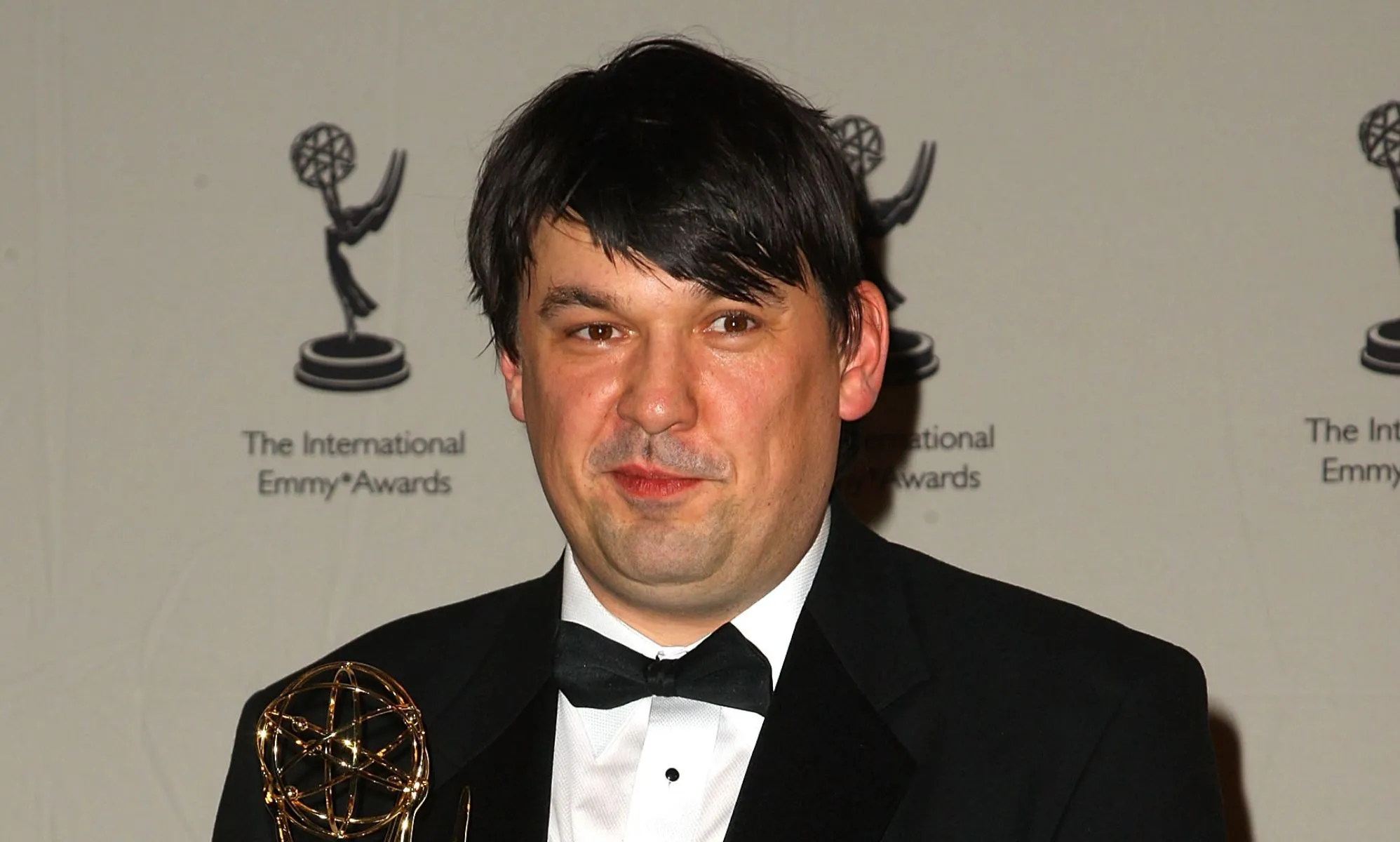 Comedian and writer Graham Linehan wearing a tuxedo