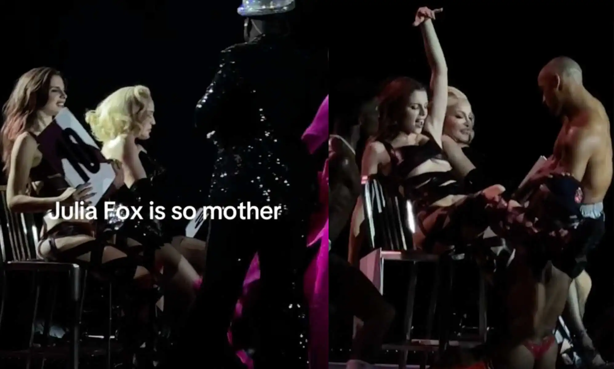 Julia Fox joins Madonna on stage at her Celebration Tour.