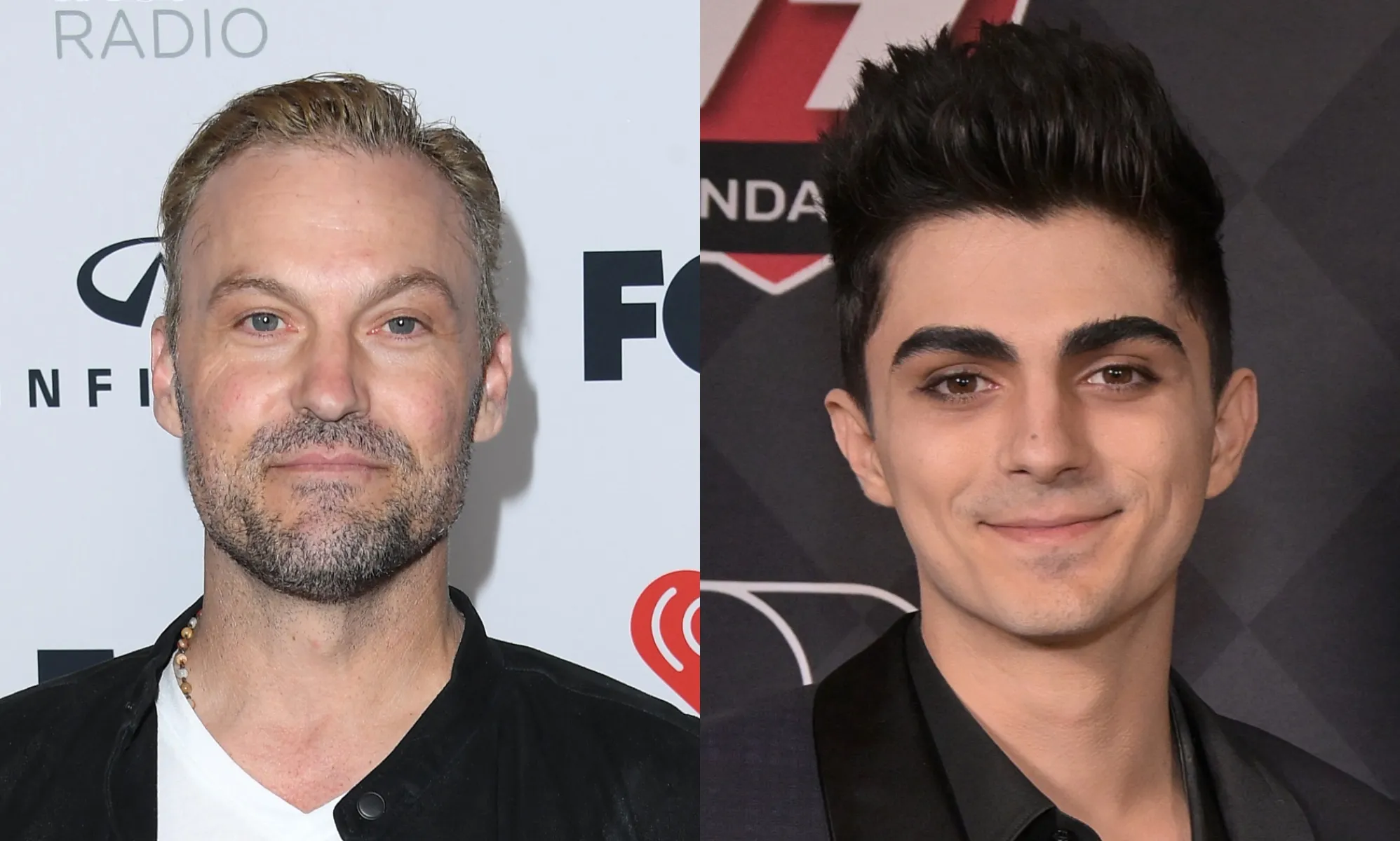 Brian Austin Green (L) and his son Kassius Marcil-Green (R)