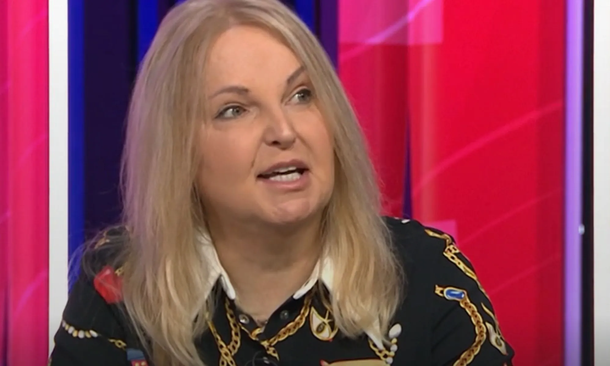 India Willoughby during a segment on Question Time.