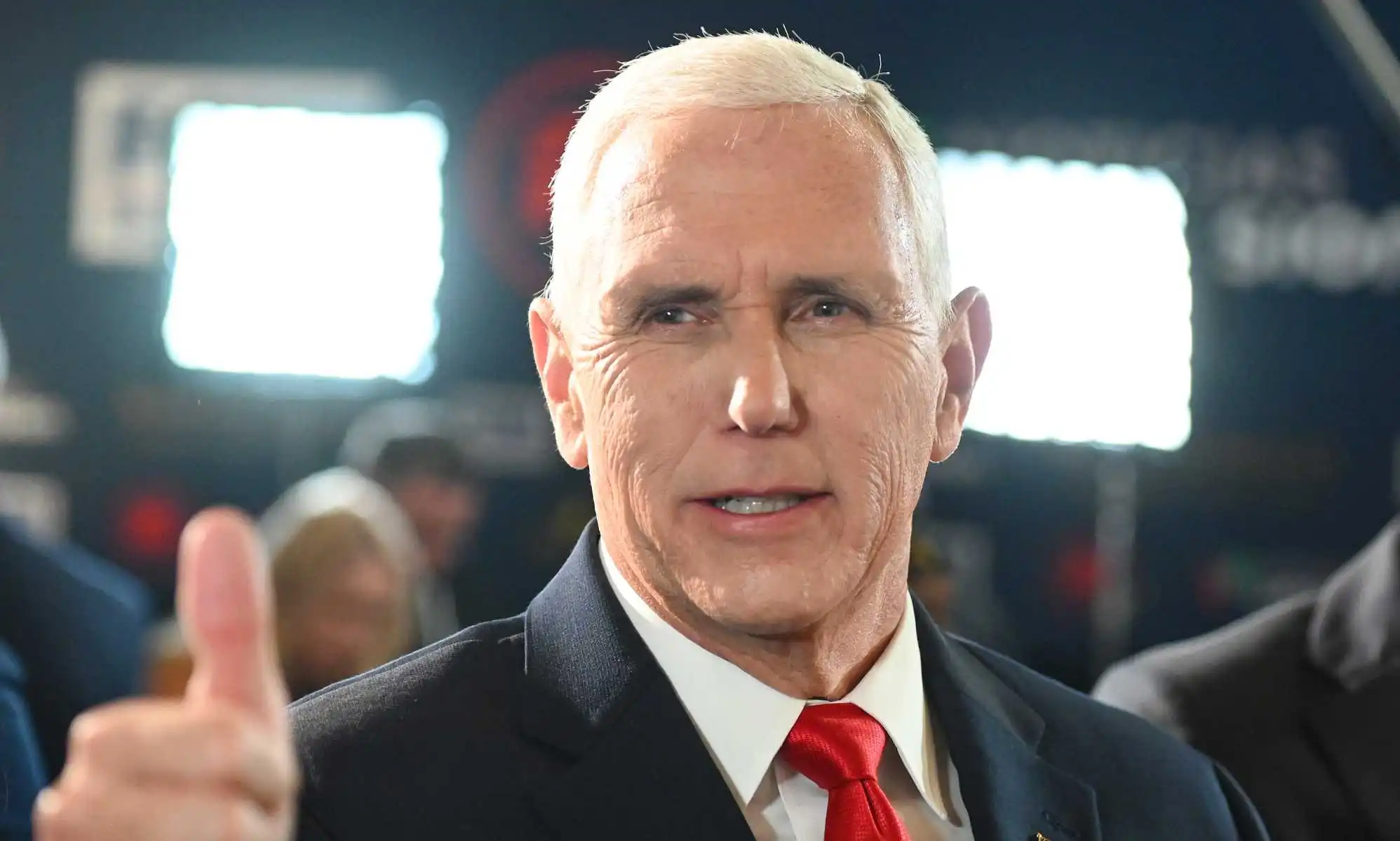 Mike Pence heckled by man claiming they are both gay.