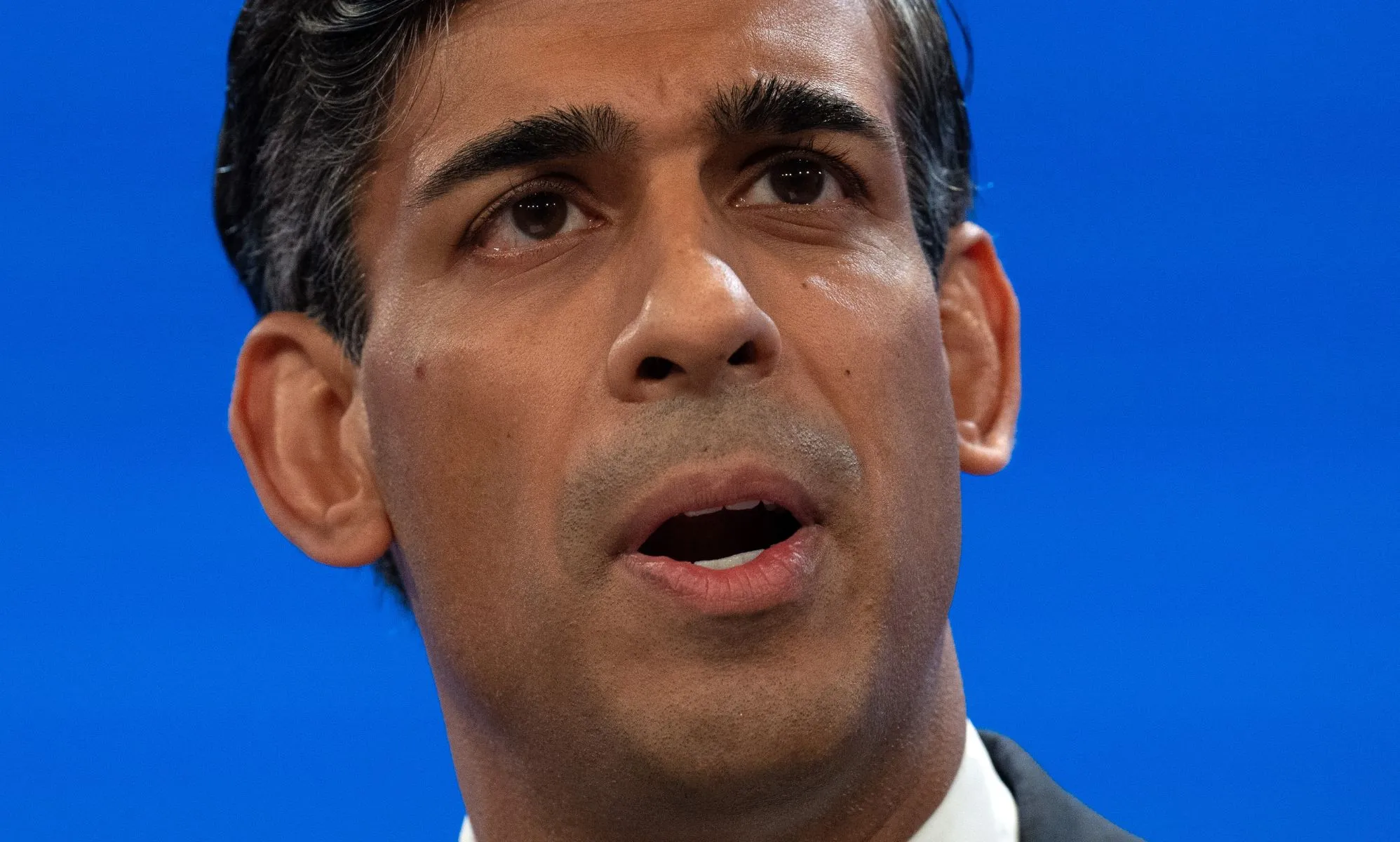 Rishi Sunak speaking during the Tory Party Conference.