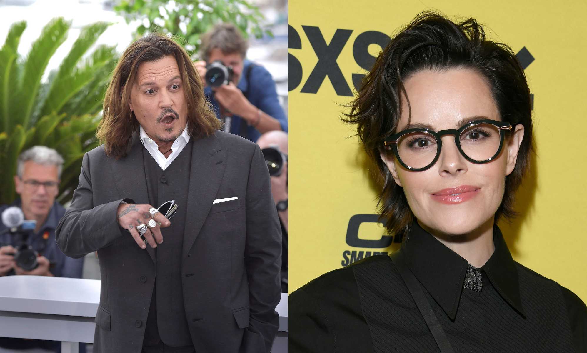 Johnny Depp and Emily Hampshire