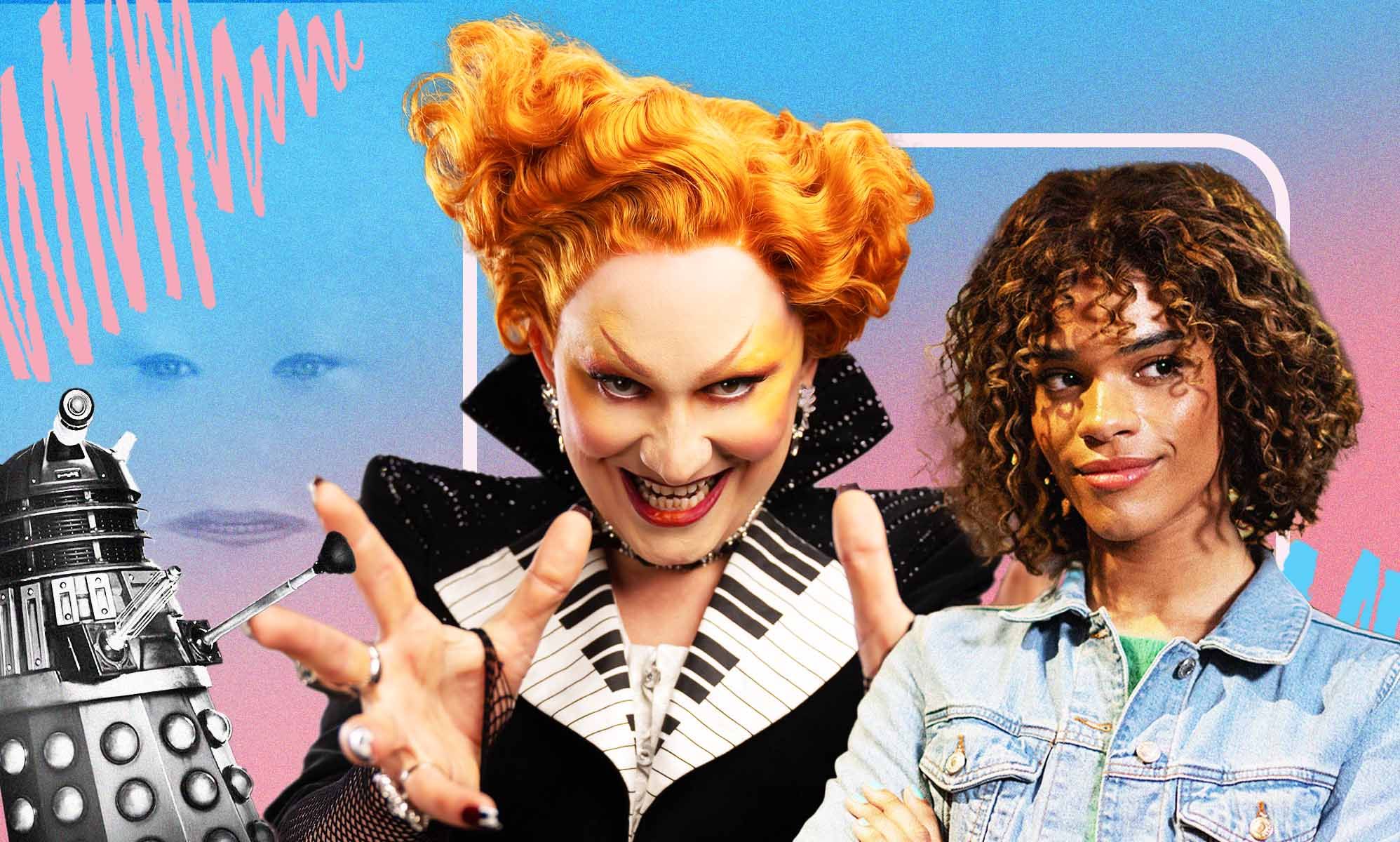 A Dalek, Jinkx Monsoon and Yasmin Finney