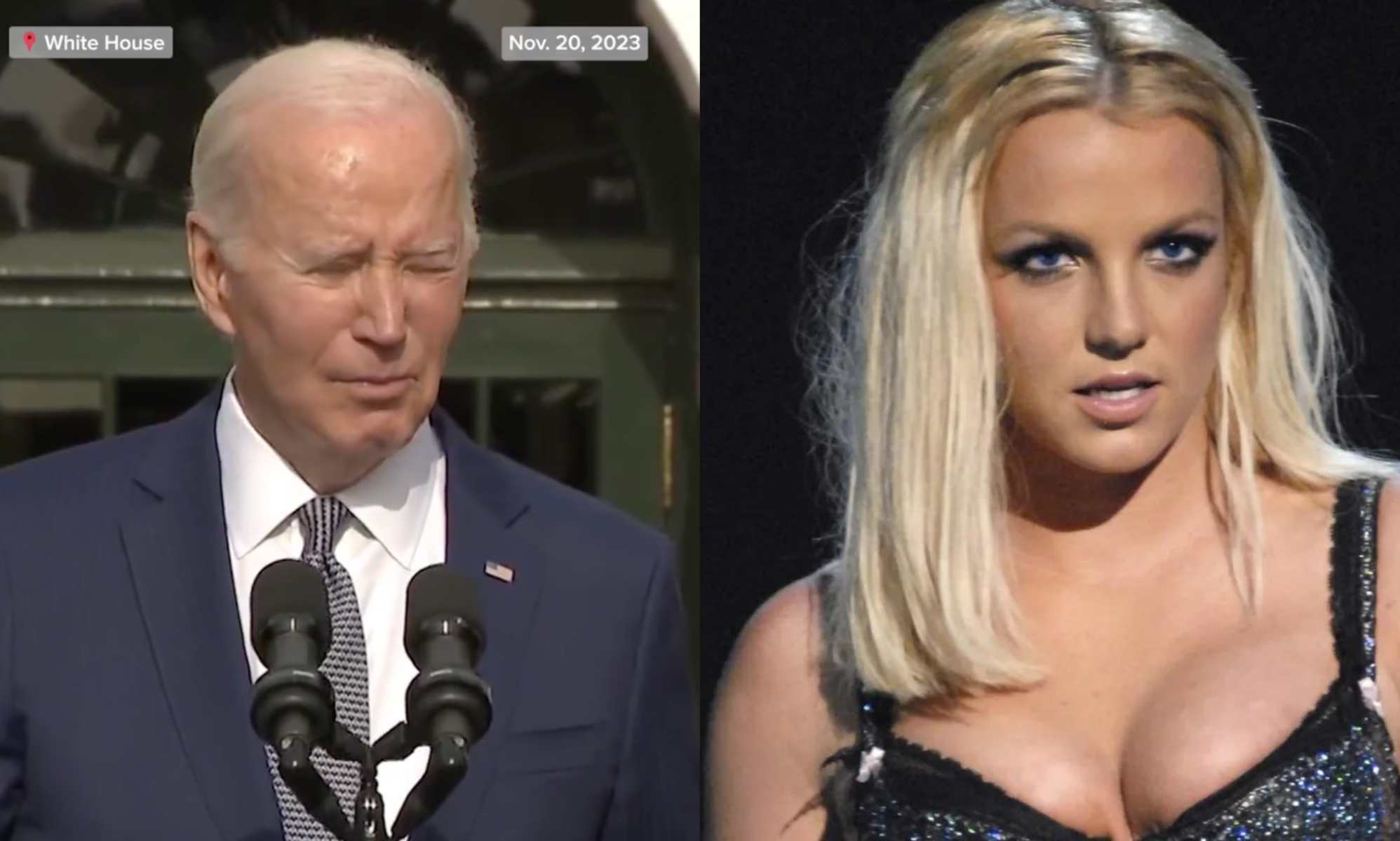 Joe Biden and Britney Spears