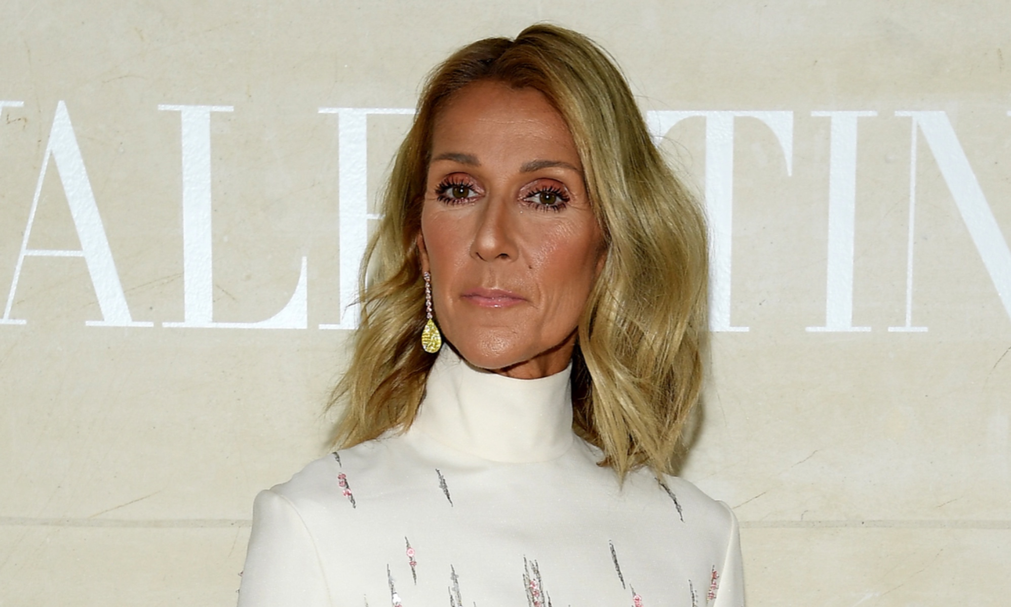 Celine Dion makes first public appearance in almost four years.