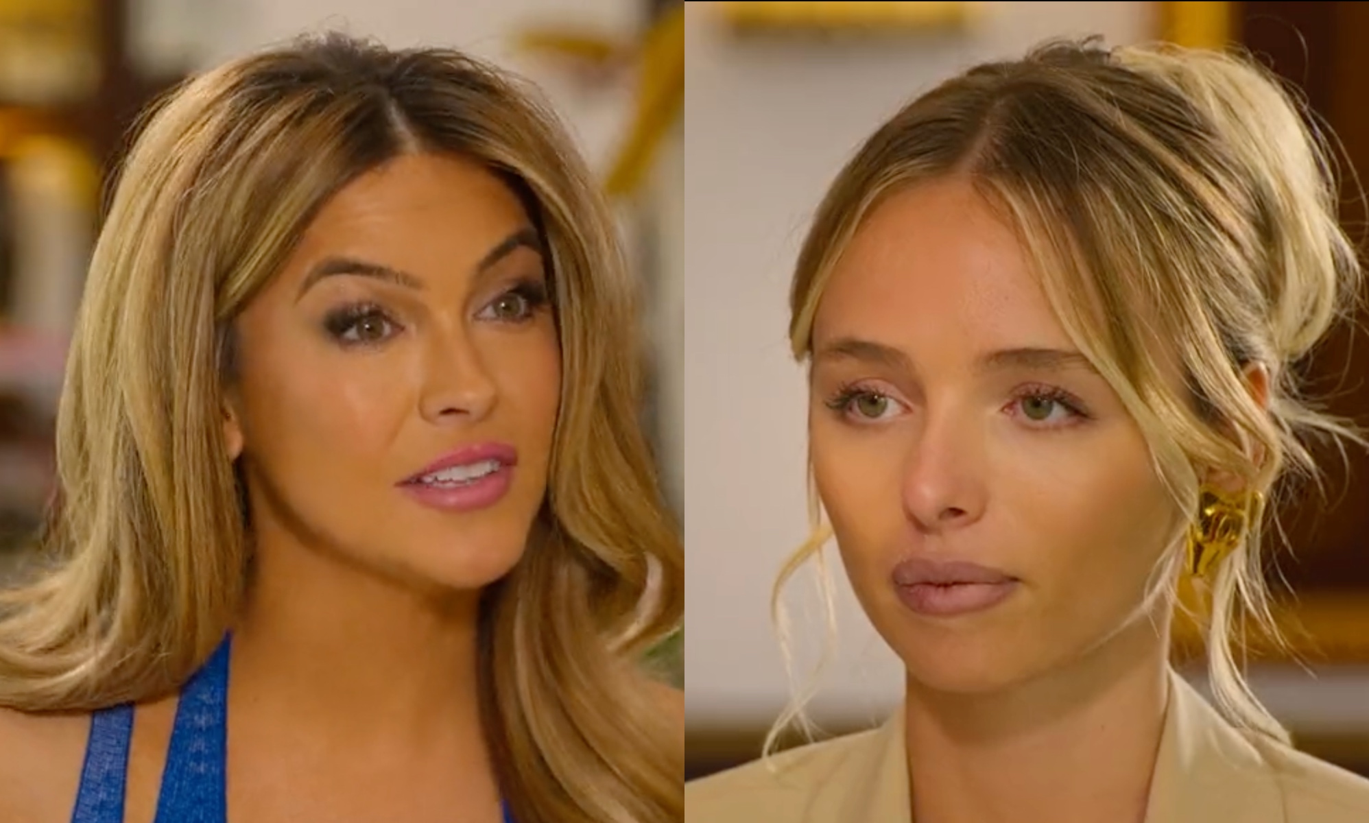 Chrishell Stause (L) schools Selling Sunset co-star on partner G Flip