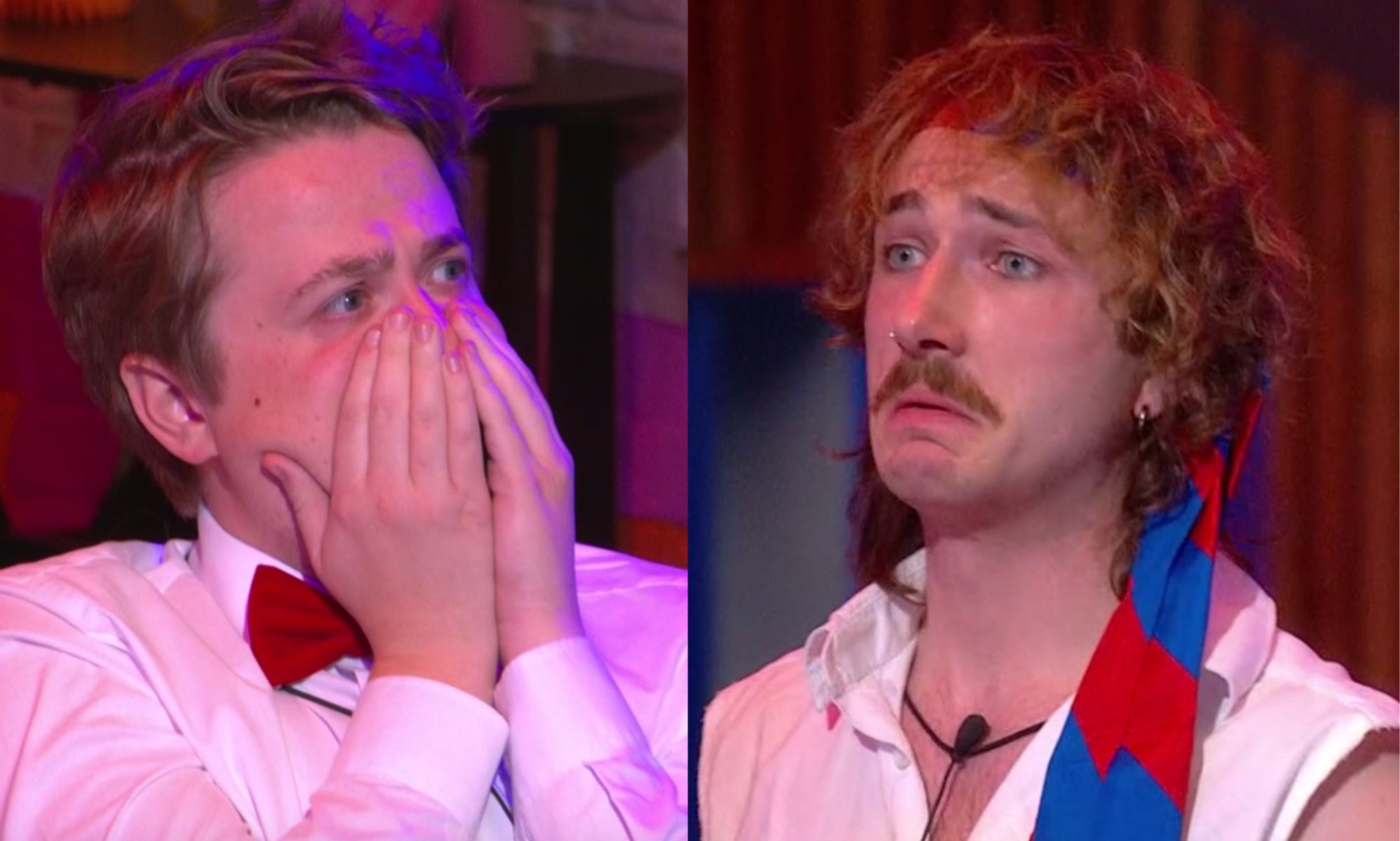 Henry and Matty looking shocked in Big Brother.