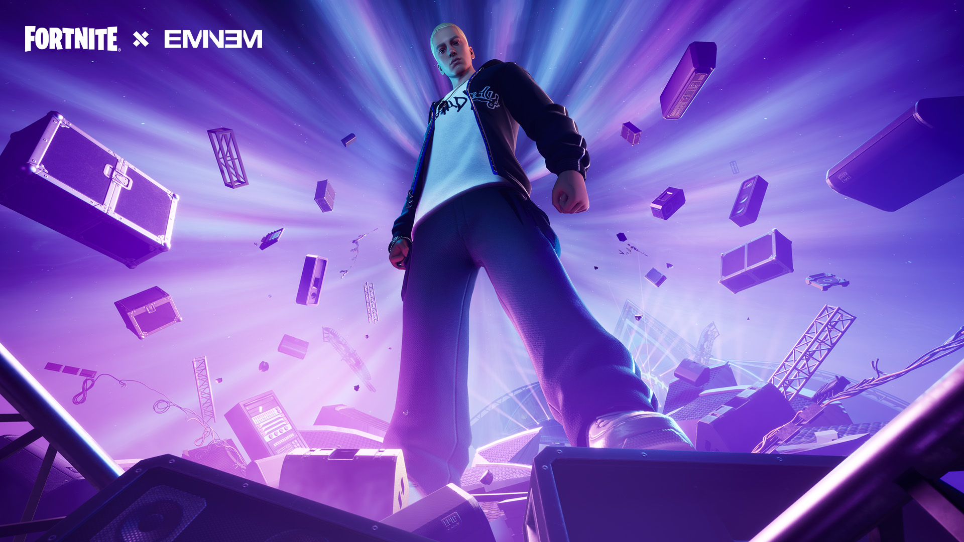 A digitised version of the Rapper Eminem, starring in the upcoming Fortnite event The Big Bang