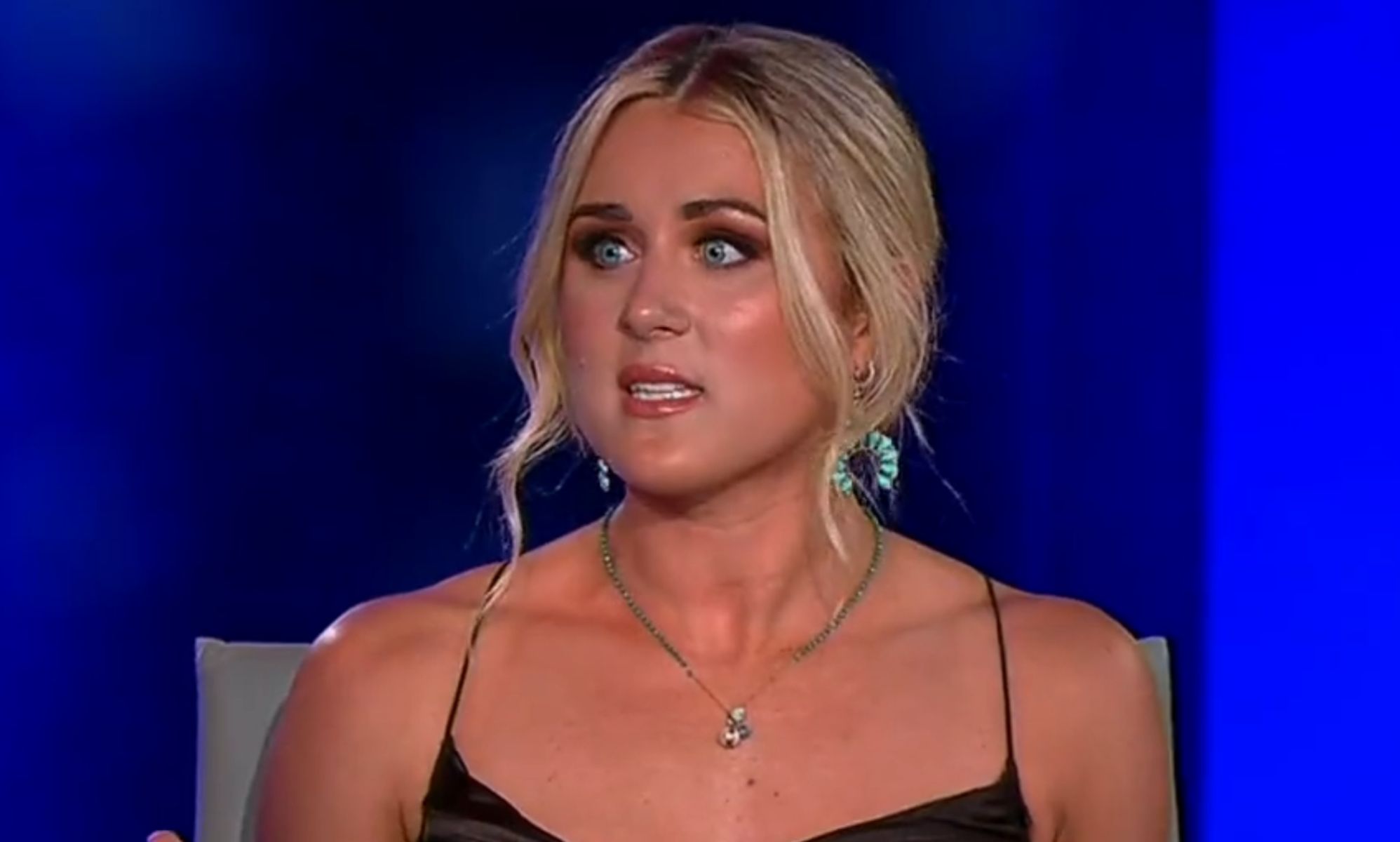 Riley Gaines during a Fox News broadcast.