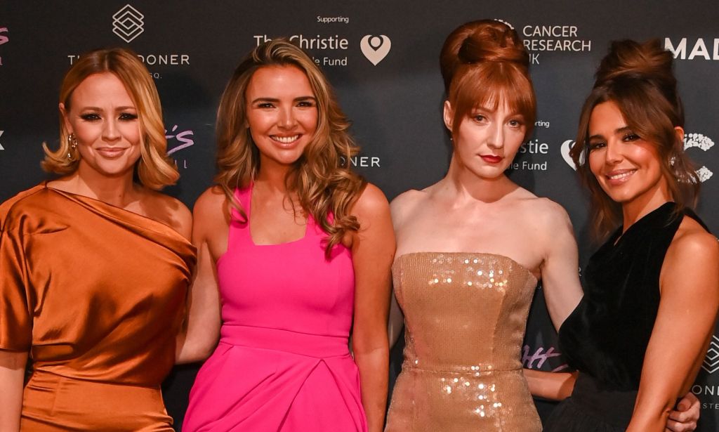 Las integrantes de Girls Aloud, Kimberley Walsh, Nadine Coyle, Nicola Roberts y Cheryl Tweedy.