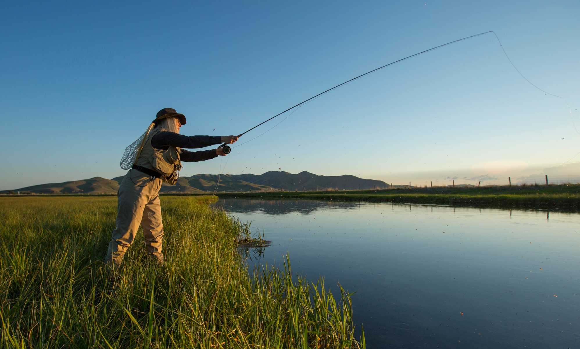 Woman fishing