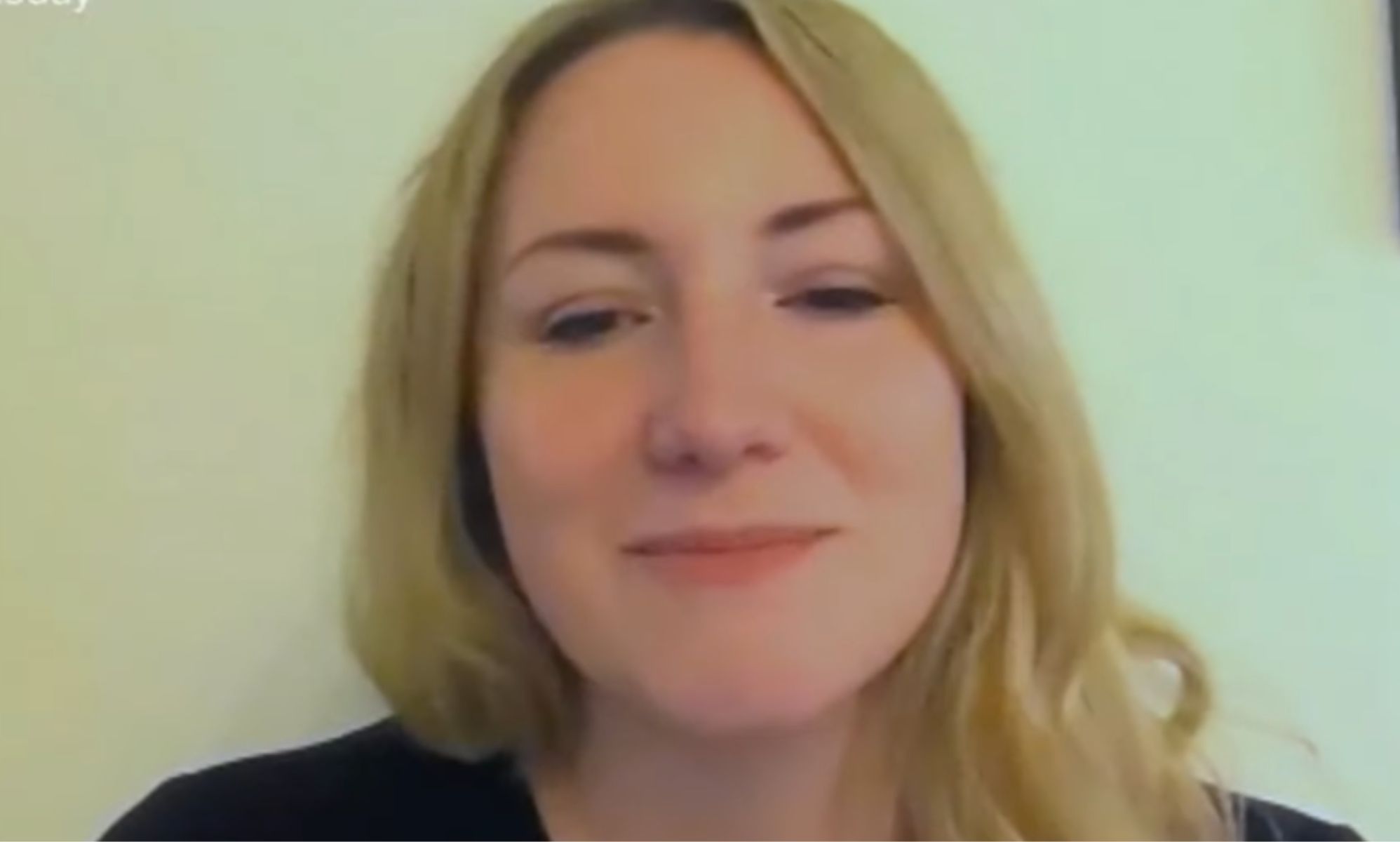 Kate Cox during a local news interview.