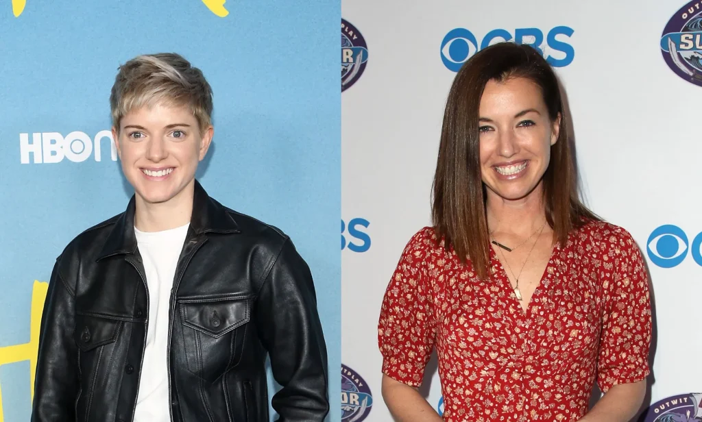 side by side pictures of Mae Martin and Survivor star Parvati Shallow