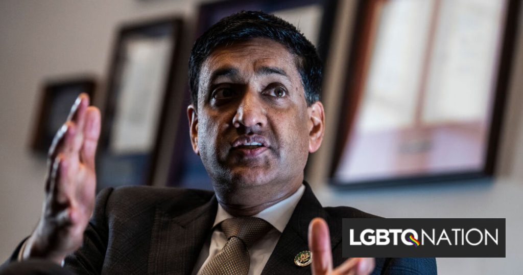 Representante Ro Khanna: No es necesario ver sufrir a alguien para convertirse en un guerrero de los derechos LGBTQ+