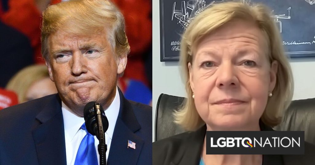 Tammy Baldwin critica la promesa de Donald Trump de quitarle la atención médica a millones de personas