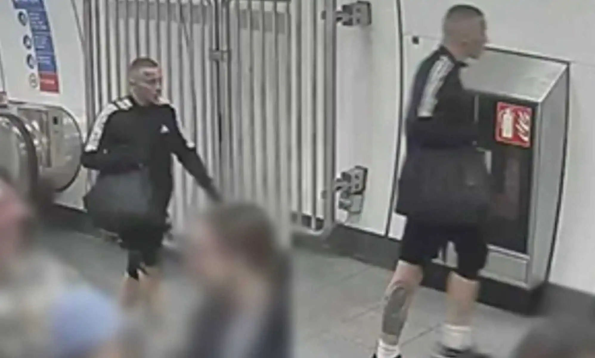 Images of the man wanted in connection with a hate crime on the London Underground